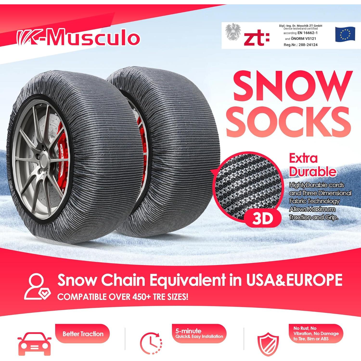 Calcetines de Nieve K-Musculo M para SUV y Pickup - 100 KM