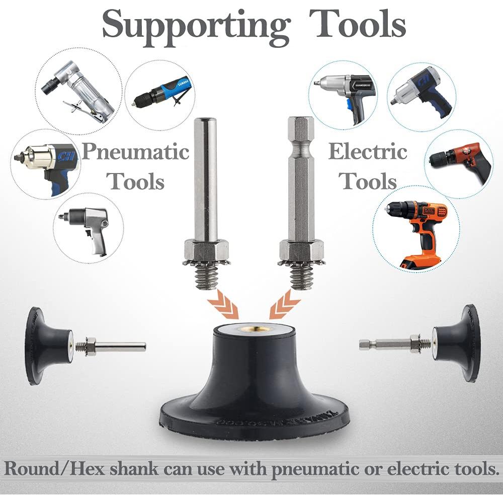 Paquete de 117 Discos de Lijado 50mm con Gancho y Bucle