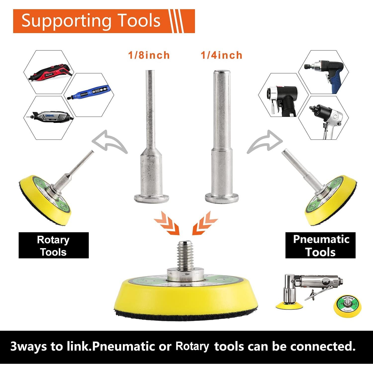 Paquete de 117 Discos de Lijado 50mm con Gancho y Bucle