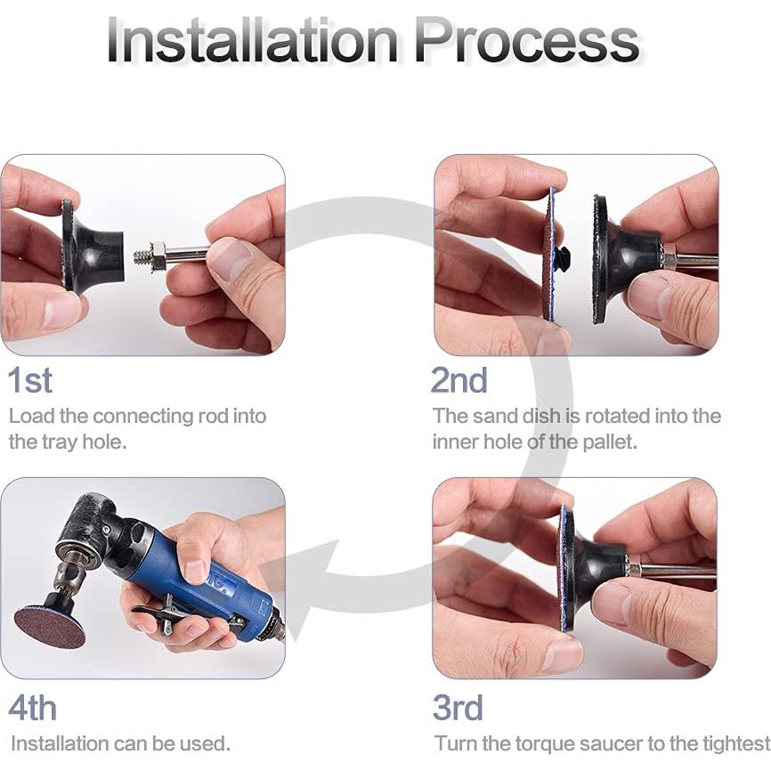 Paquete de 117 Discos de Lijado 50mm con Gancho y Bucle