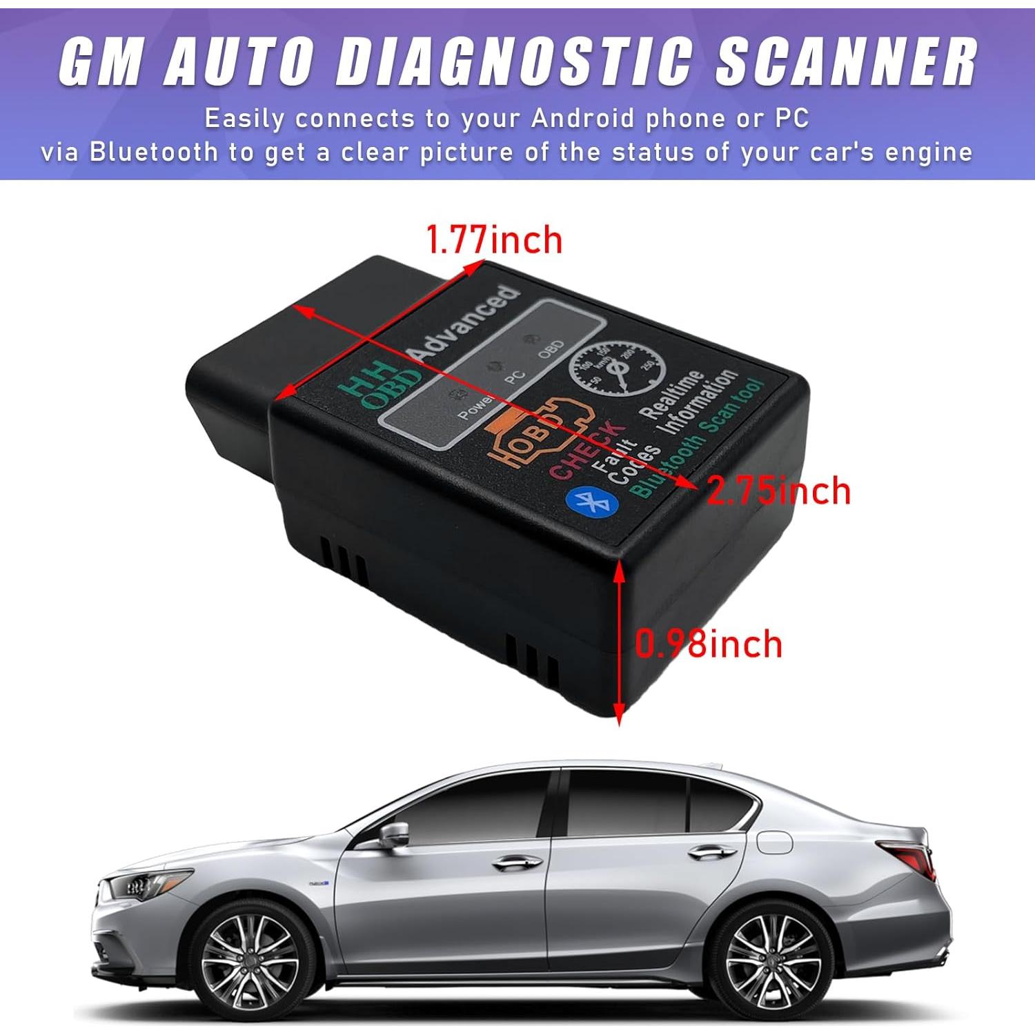 Escáner OBD2 Bluetooth Dickno, Lector de Códigos para Coche