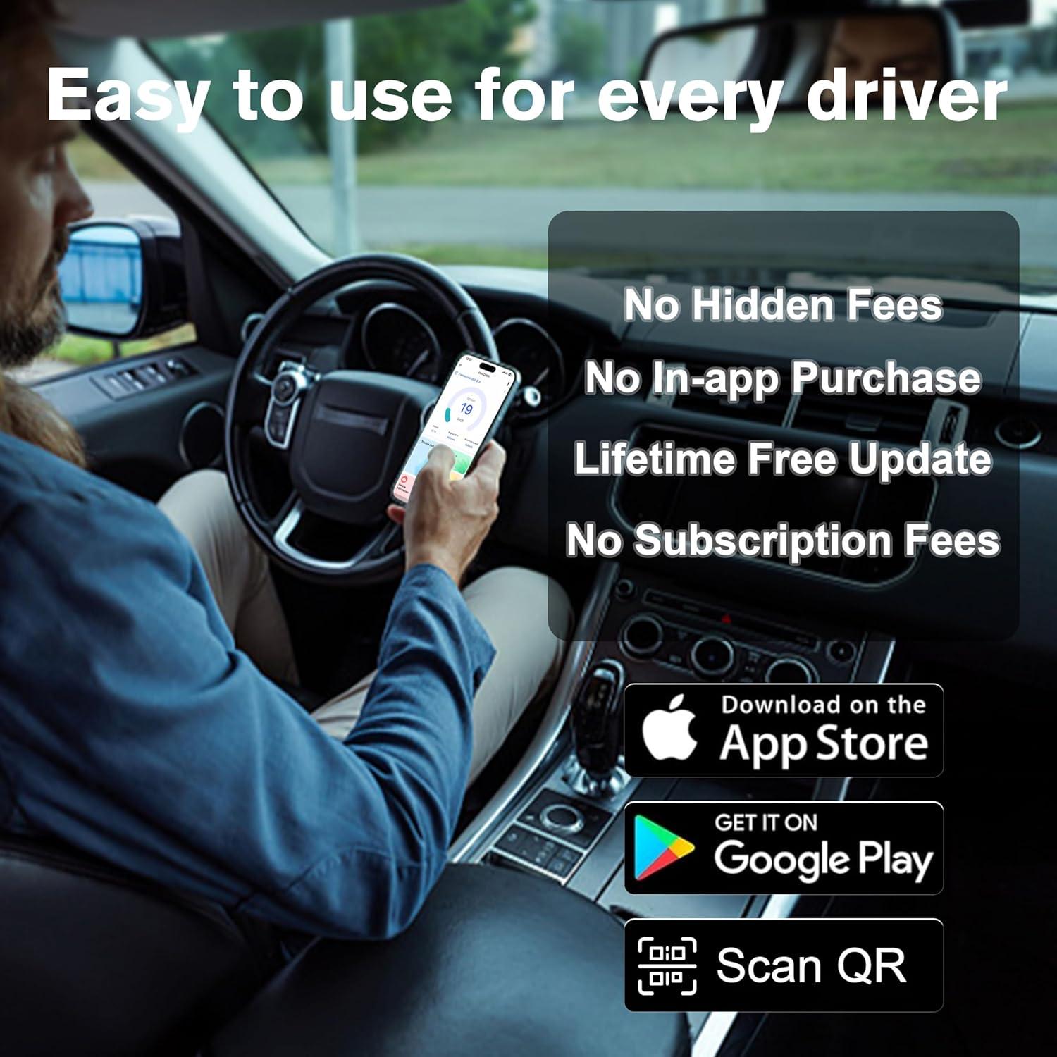 Lector de Escáner OBD2 TRCYINC V30 Bluetooth 5.4 Diagnóstico