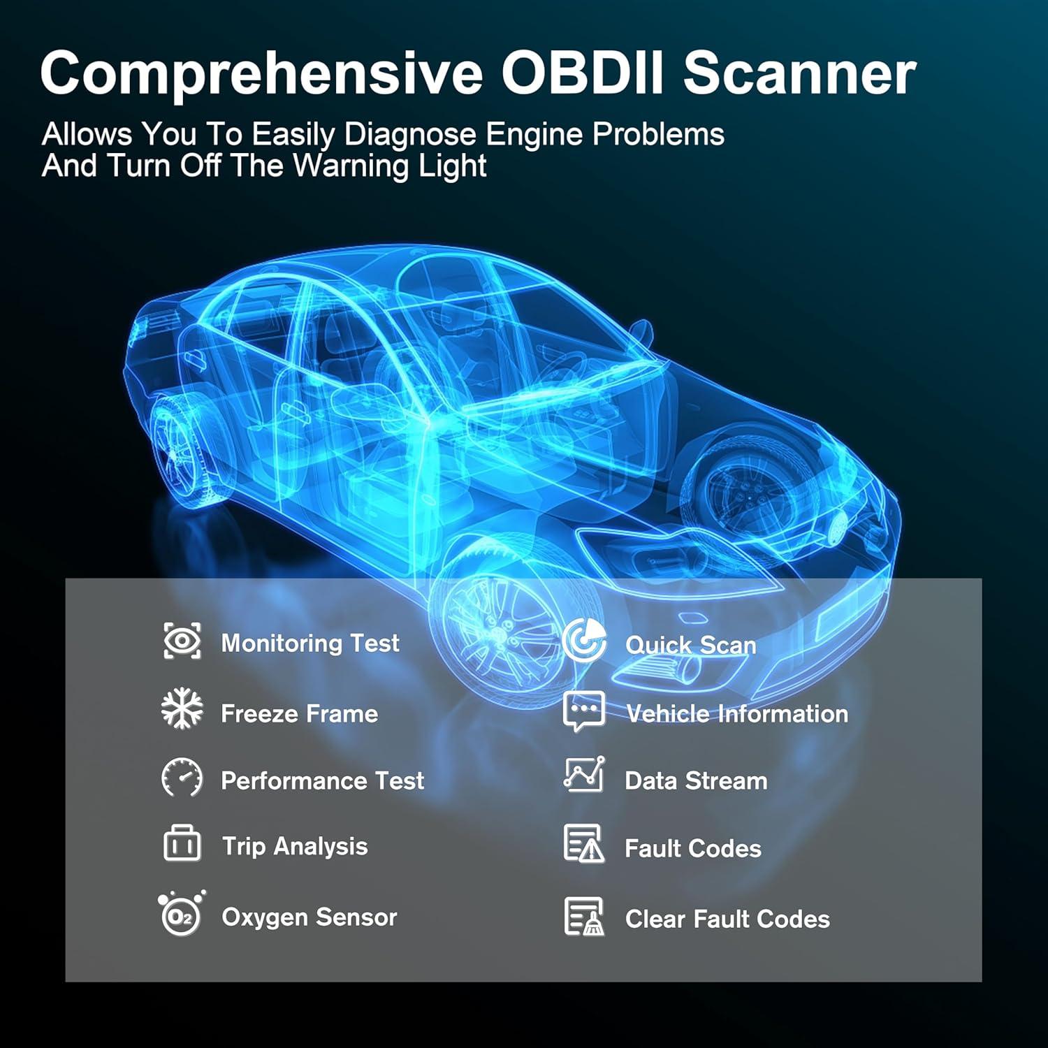 Lector de Escáner OBD2 TRCYINC V30 Bluetooth 5.4 Diagnóstico