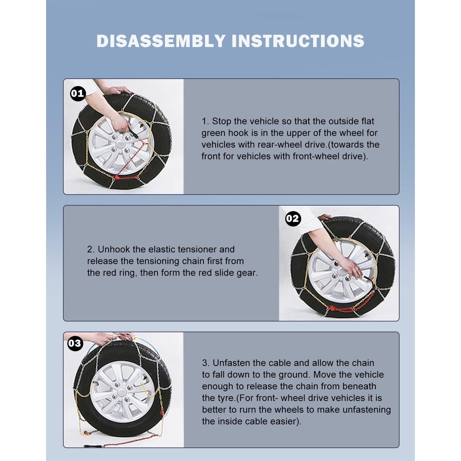 Cadenas de Nieve SCITOO KN140 para Neumáticos 15-20" - Juego de 2