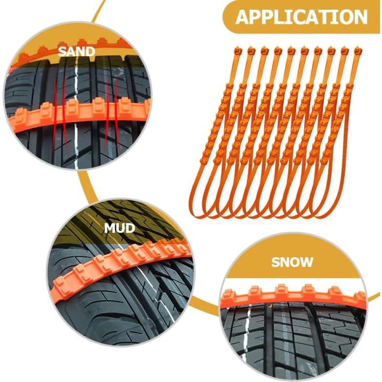 Cadenas de Nieve para Neumáticos Gatuida 20 Pcs Antideslizantes