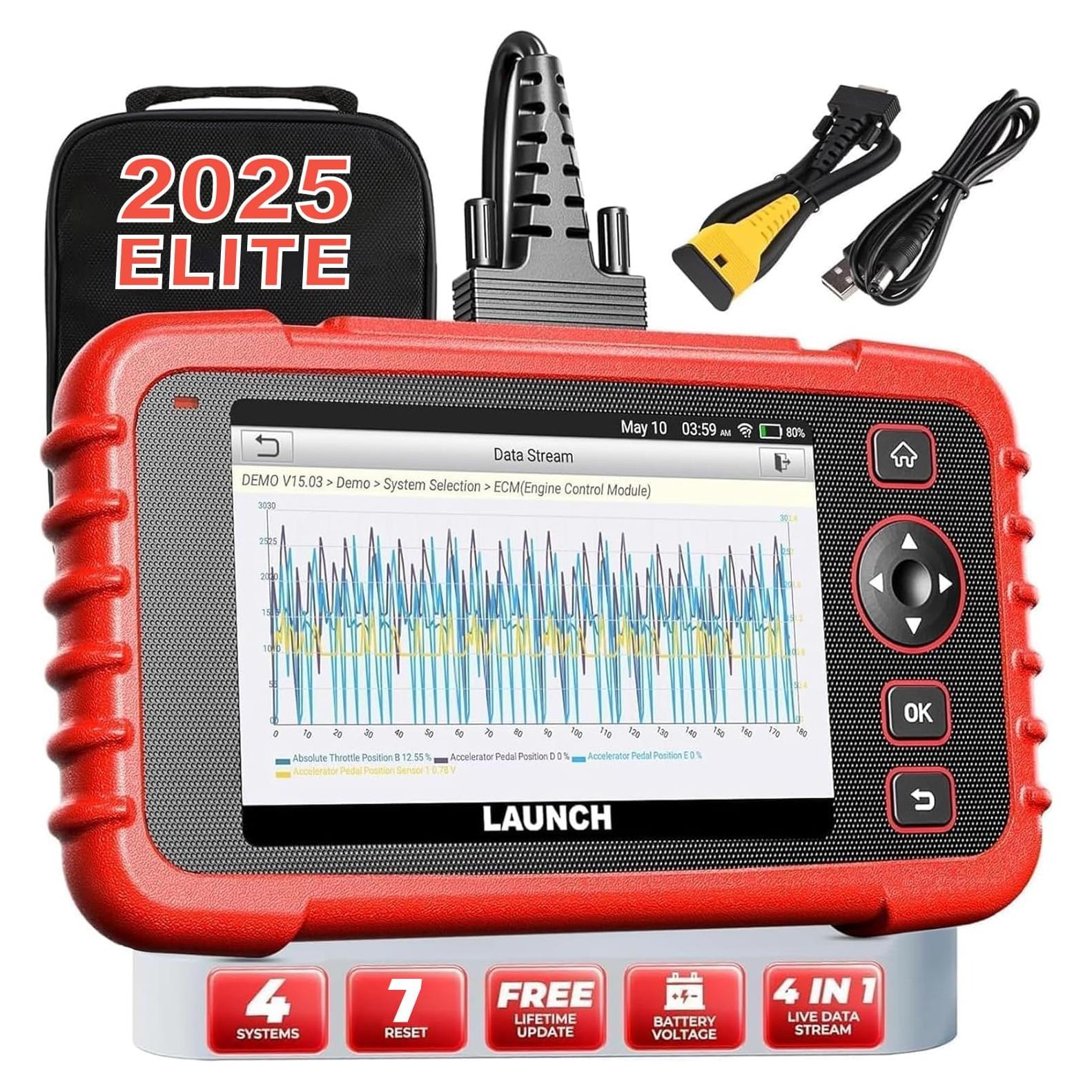 Escáner OBD2 LAUNCH CRP123X V2.0 con Actualización 2025