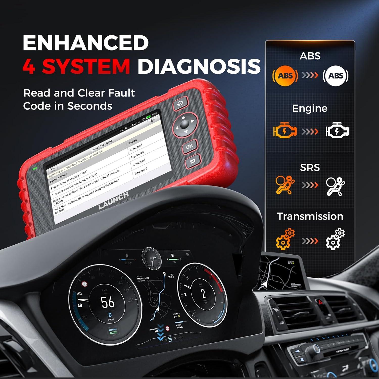 Escáner OBD2 LAUNCH CRP123X V2.0 con Actualización 2025