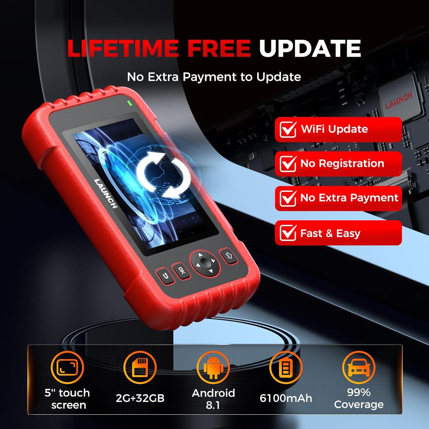 Escáner OBD2 LAUNCH CRP123X V2.0 con Actualización 2025