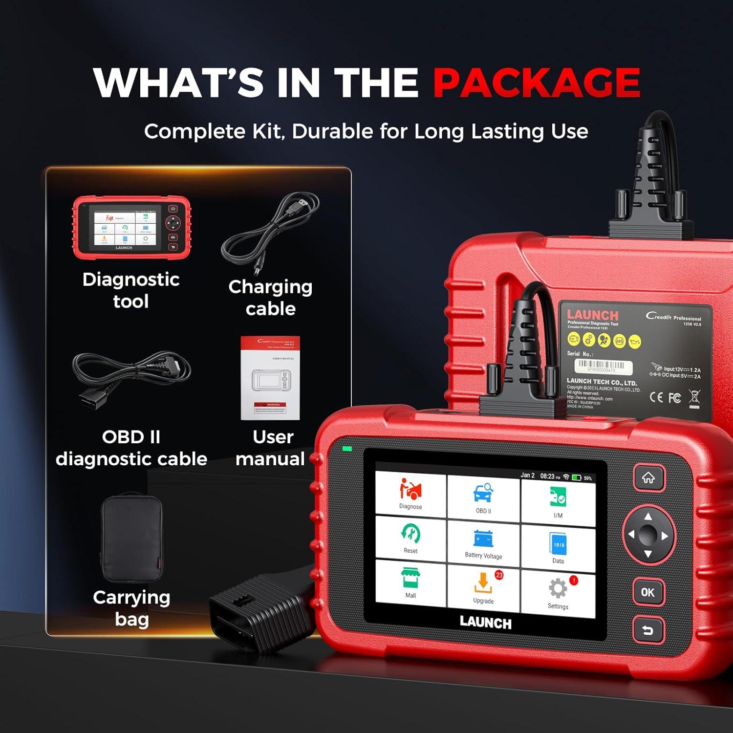 Escáner OBD2 LAUNCH CRP123X V2.0 con Actualización 2025