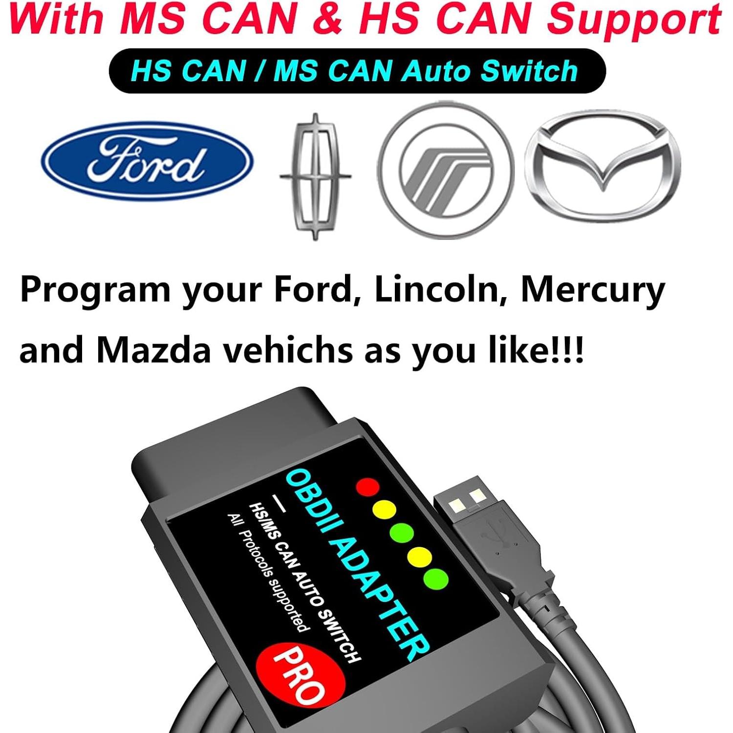 Adaptador OBD2 MOCATEC USB ELM327 para Ford y Mazda