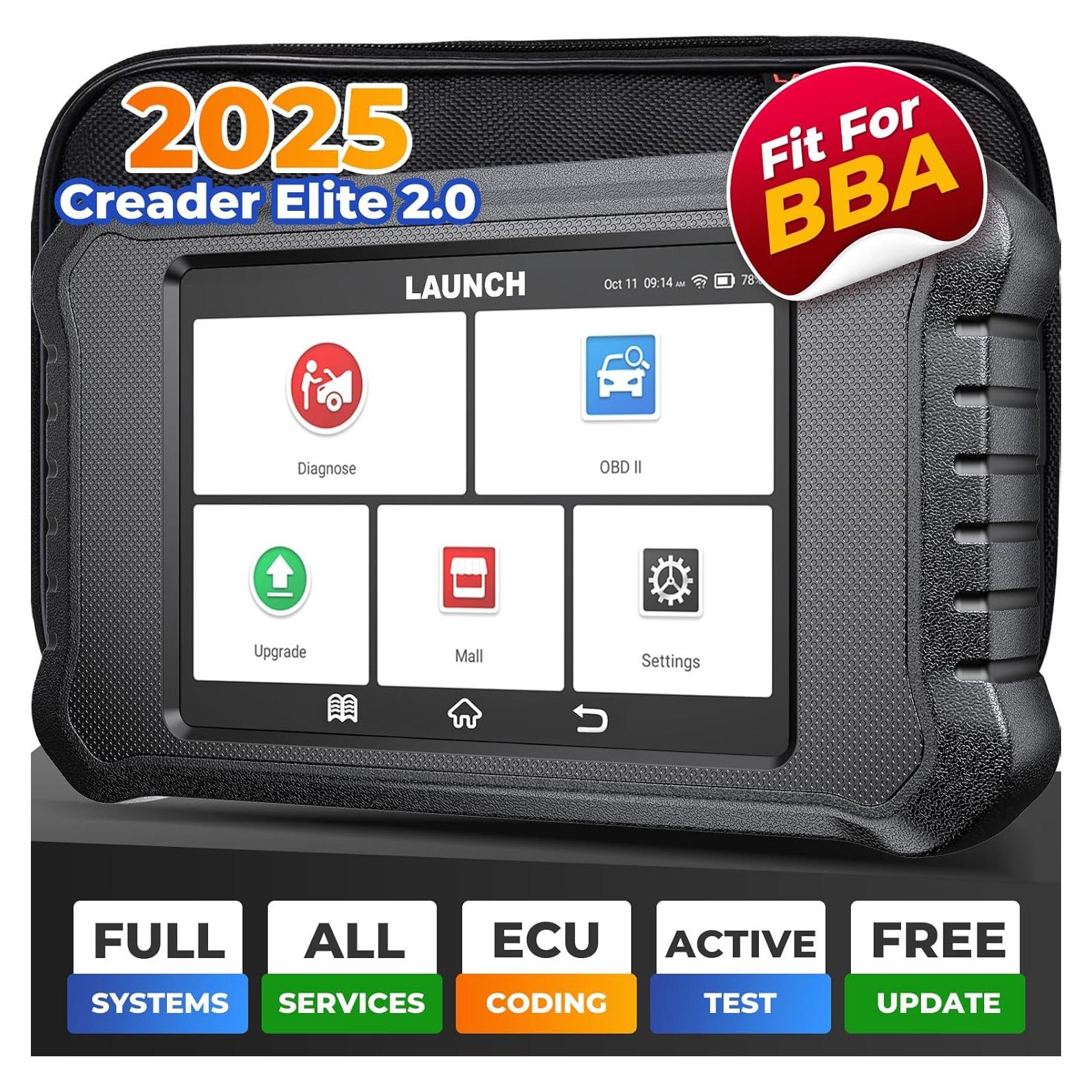 Escáner OBD2 LAUNCH Creader Elite 2.0 BBA para BMW y Benz