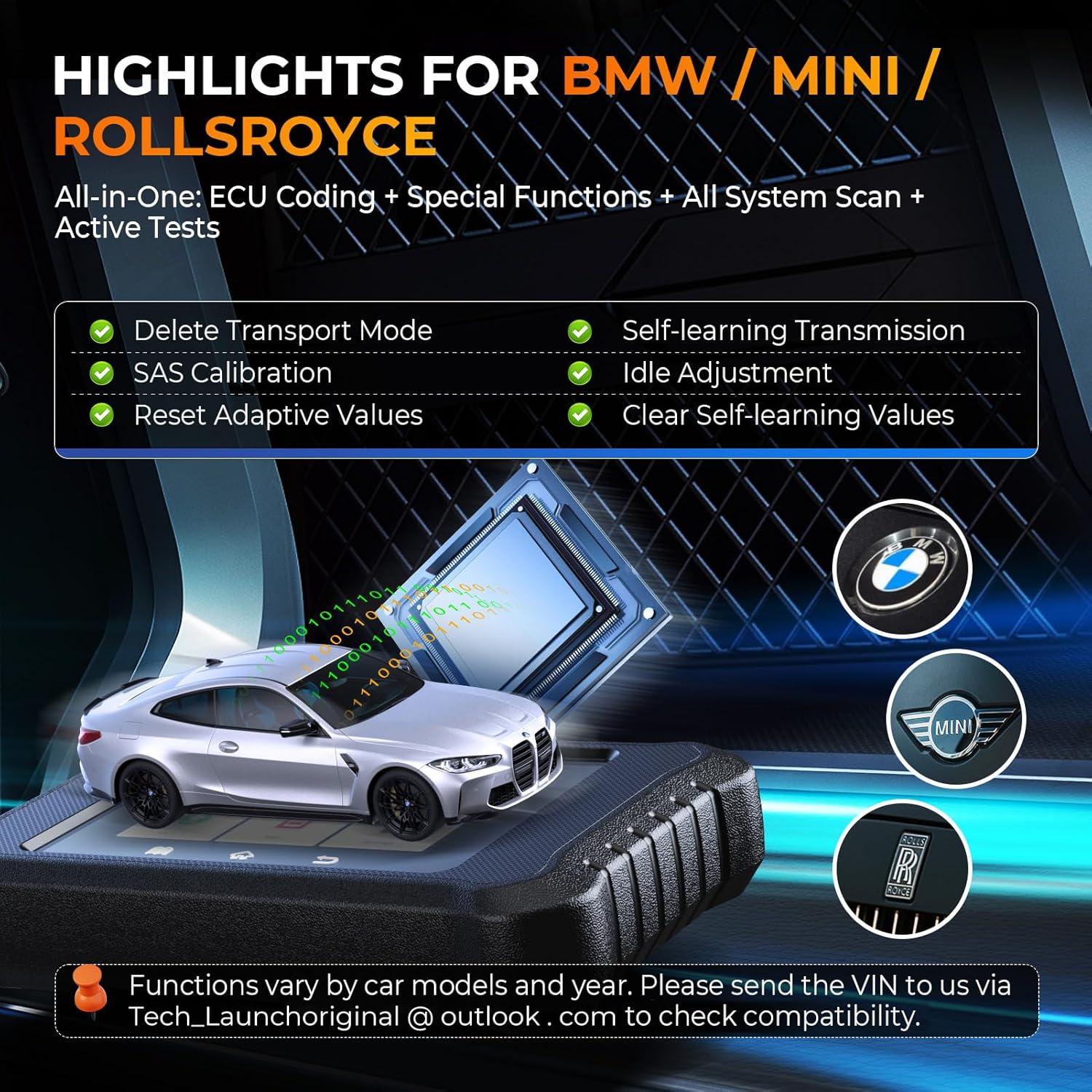 Escáner OBD2 LAUNCH Creader Elite 2.0 BBA para BMW y Benz