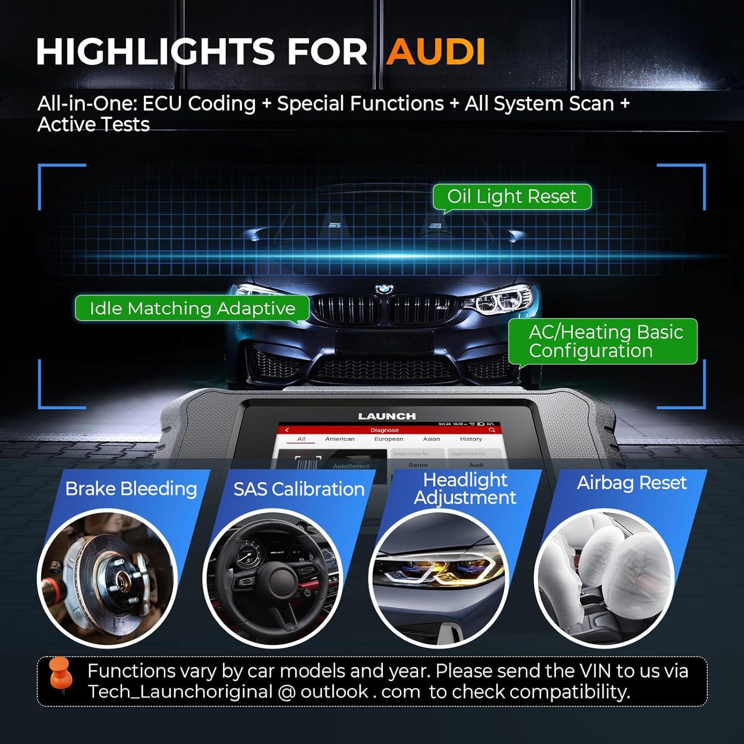 Escáner OBD2 LAUNCH Creader Elite 2.0 BBA para BMW y Benz