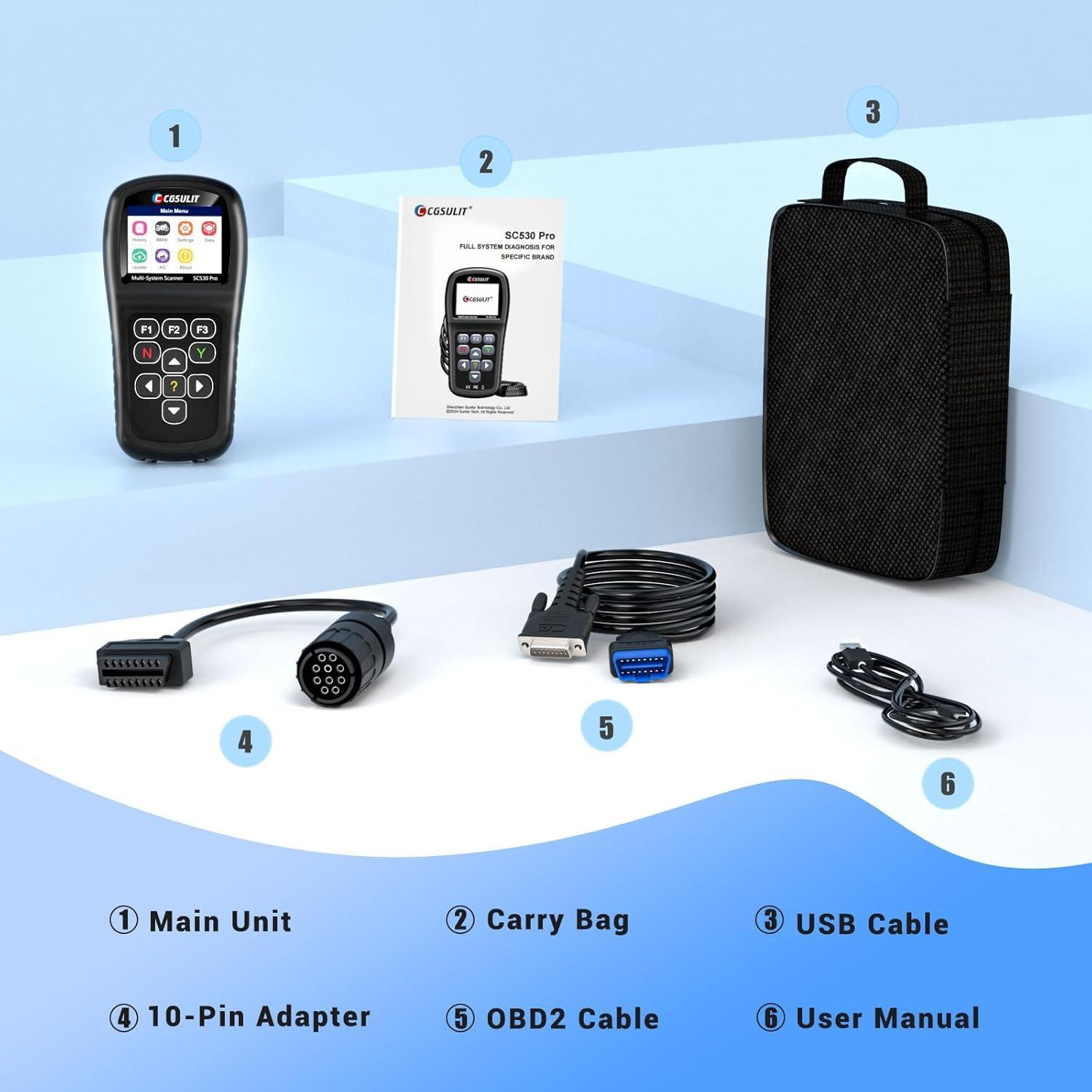 Herramienta de Diagnóstico OBD2 CGSULIT SC530 Pro para BMW