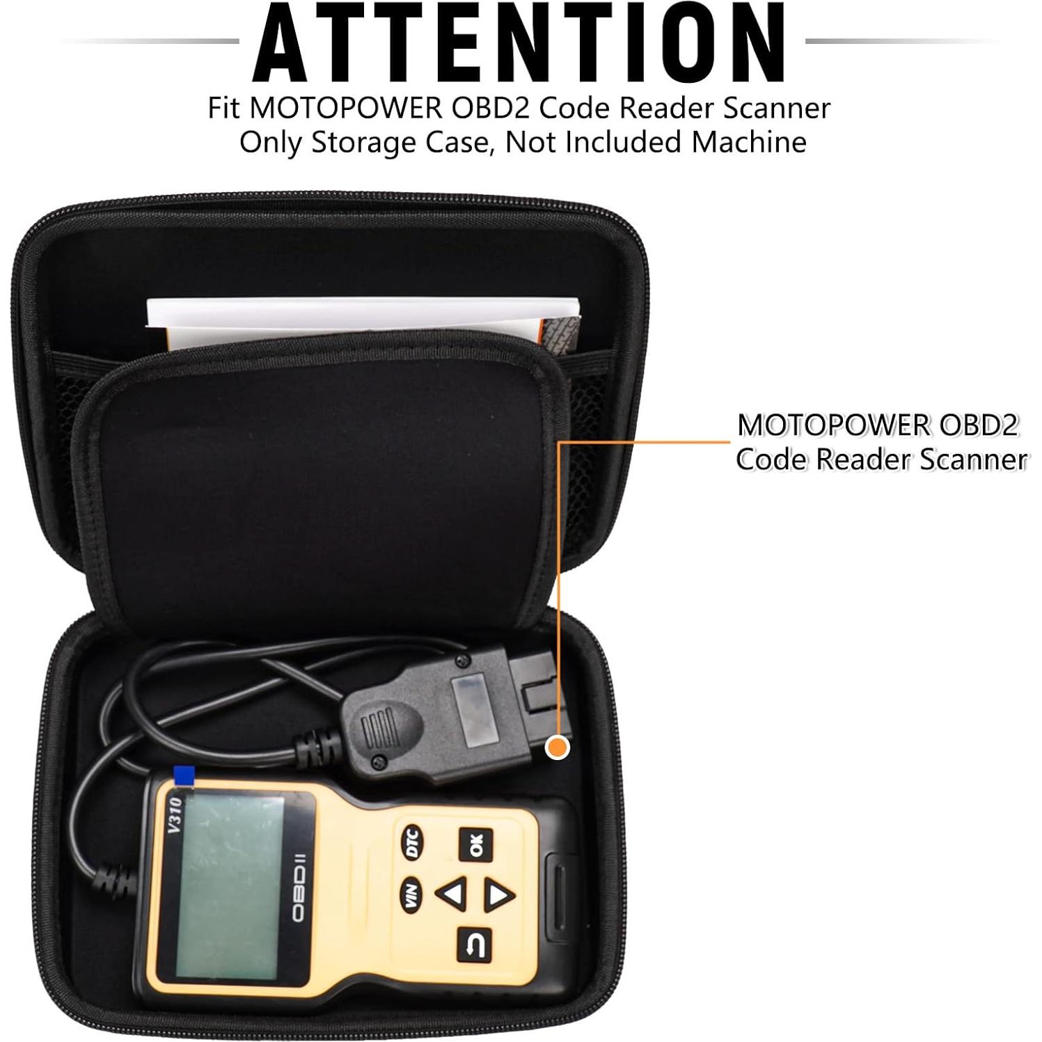 Funda de Almacenamiento Dura MGZNMTY para Escáner OBD2