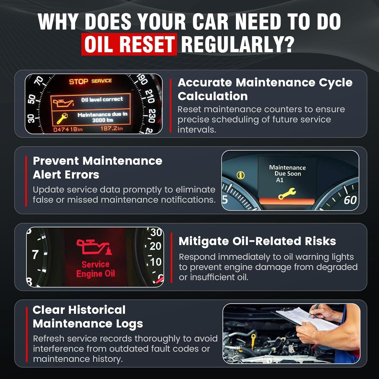 Escáner OBD2 BossComm IF740 - Diagnóstico Motor, ABS, SRS