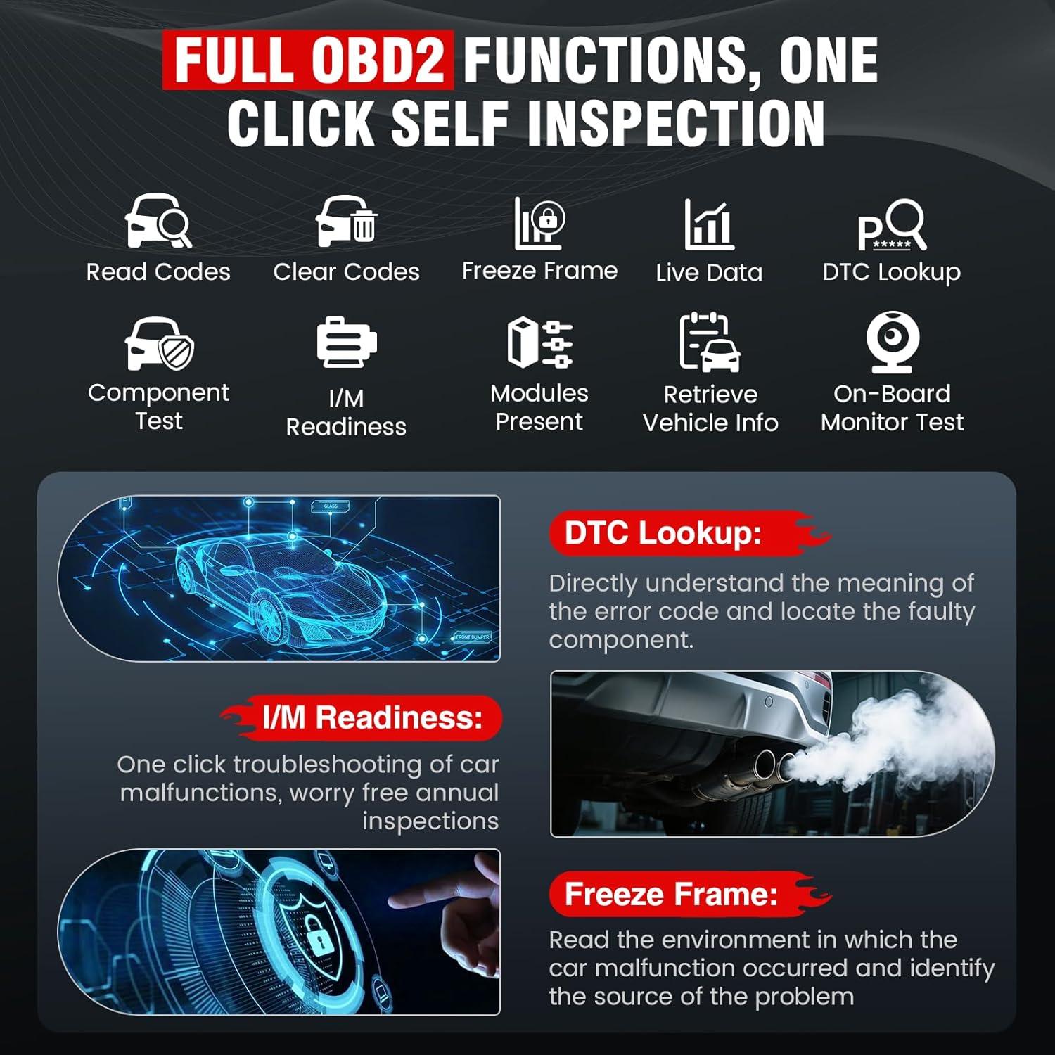 Escáner OBD2 BossComm IF740 - Diagnóstico Motor, ABS, SRS