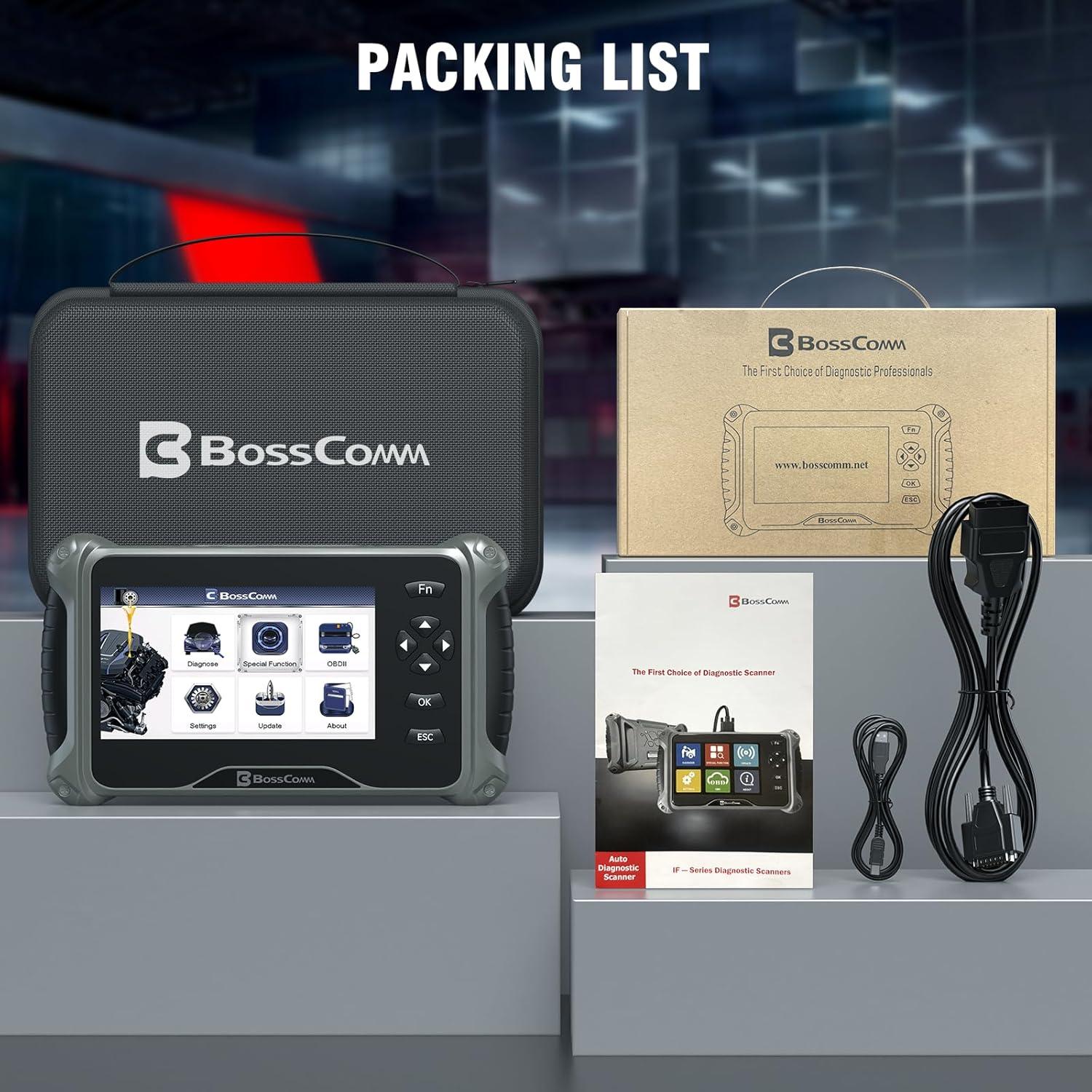 Escáner OBD2 BossComm IF740 - Diagnóstico Motor, ABS, SRS