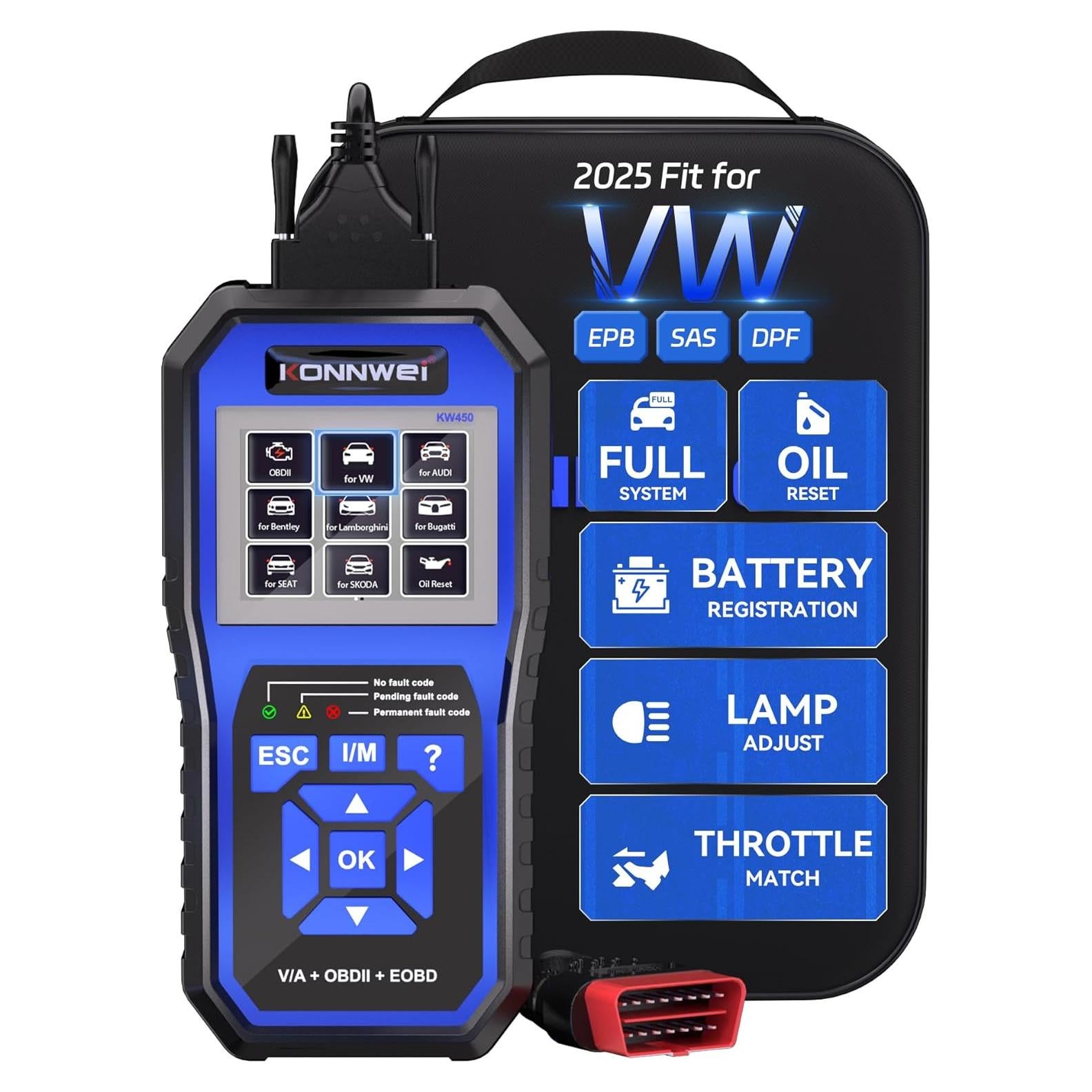 Escáner OBD2 KONNWEI KW450 para VW Audi Skoda Seat