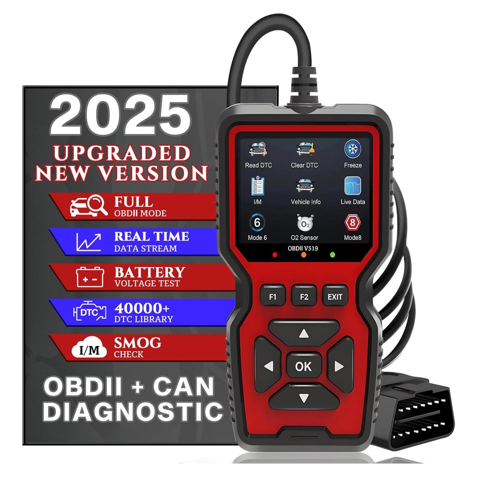 Escáner OBD2 CrysGuard V519 - Diagnóstico Profesional 2025