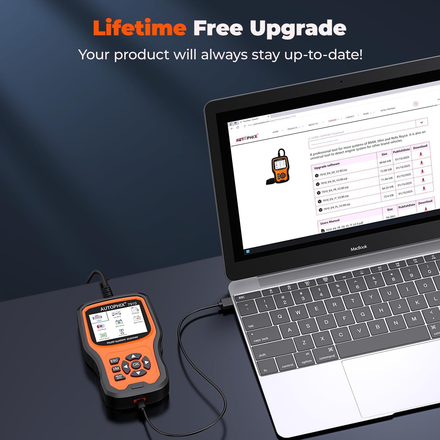 Escáner OBD2 AUTOPHIX 7910P+ para BMW y MINI - Diagnóstico Completo