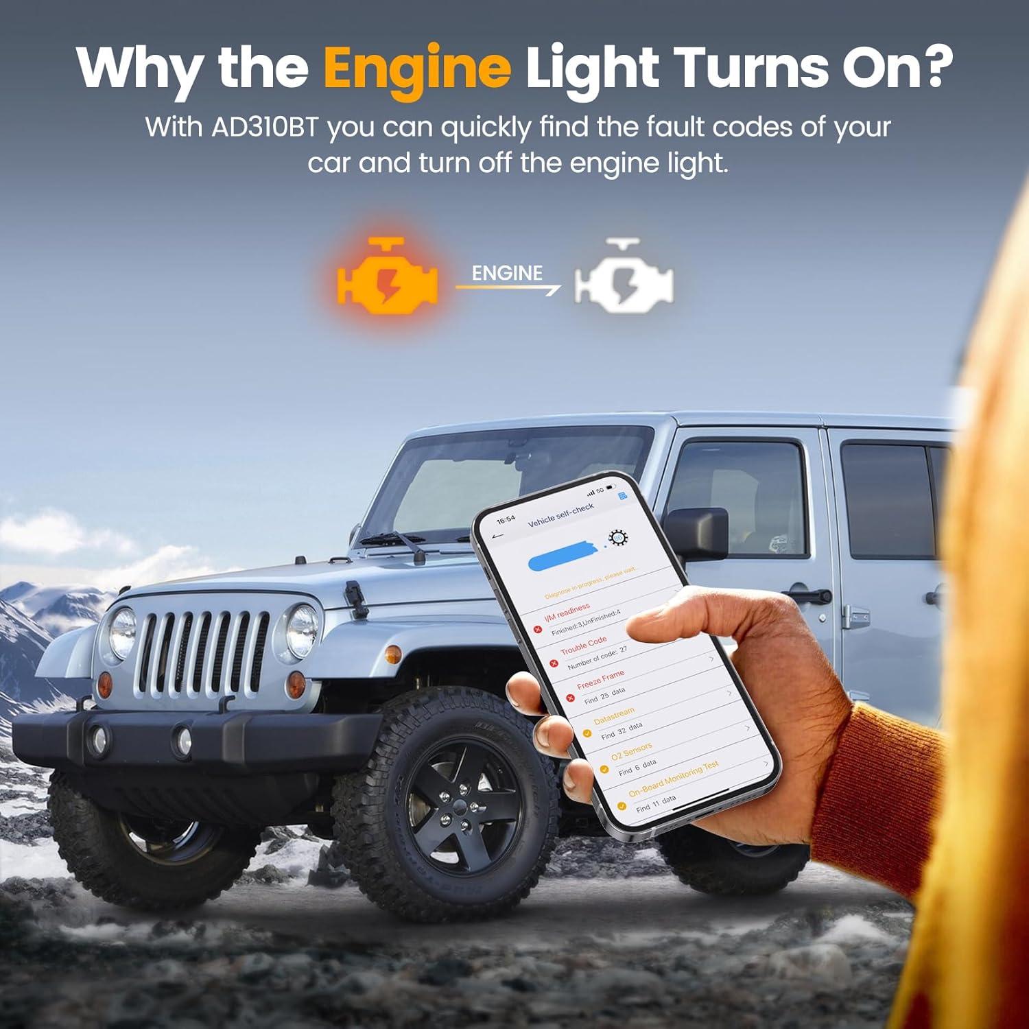 Escáner OBD2 ANCEL AD530 Bluetooth, Lector de Códigos Automotriz