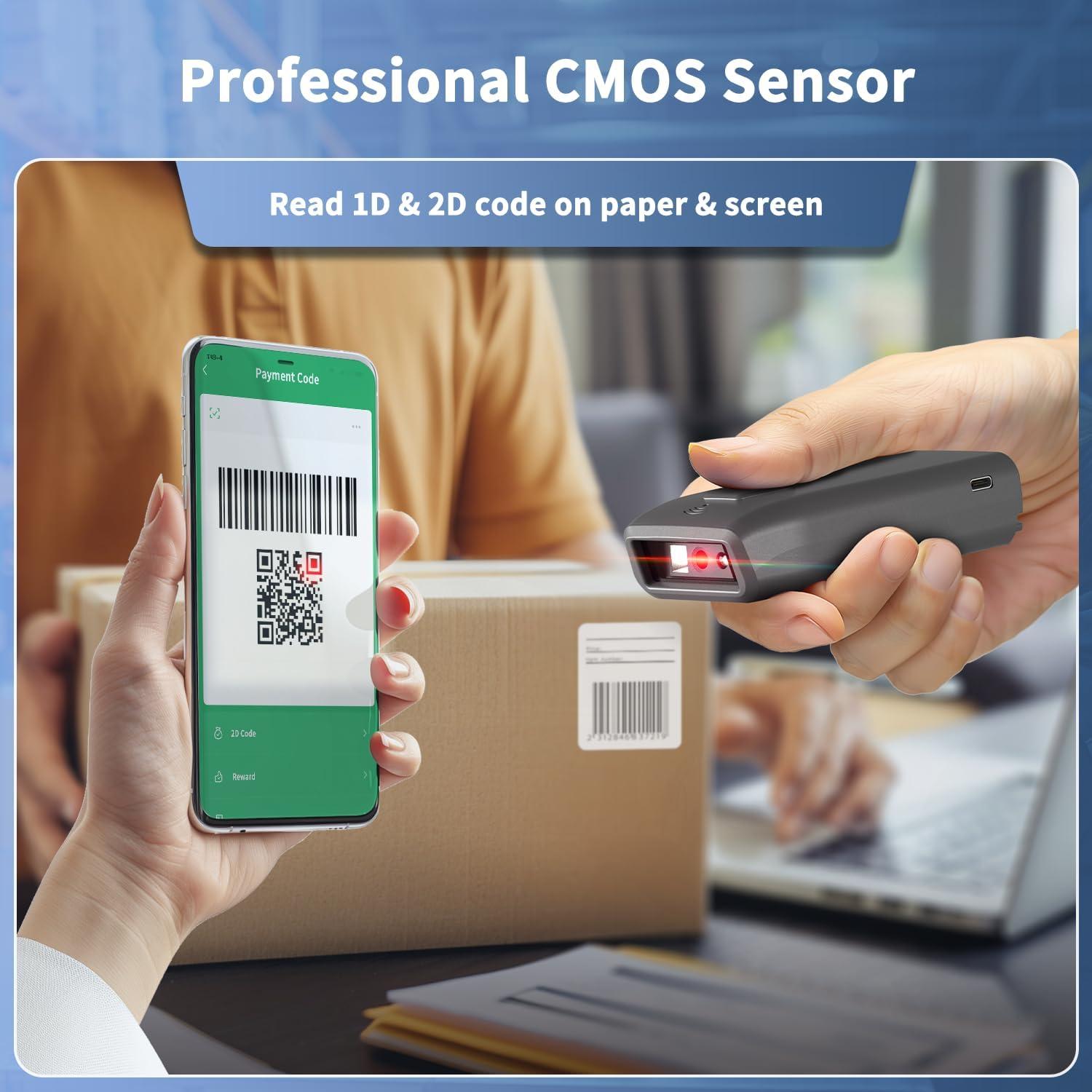 Escáner de Código de Barras Inalámbrico NetumScan 1D 2D Mini