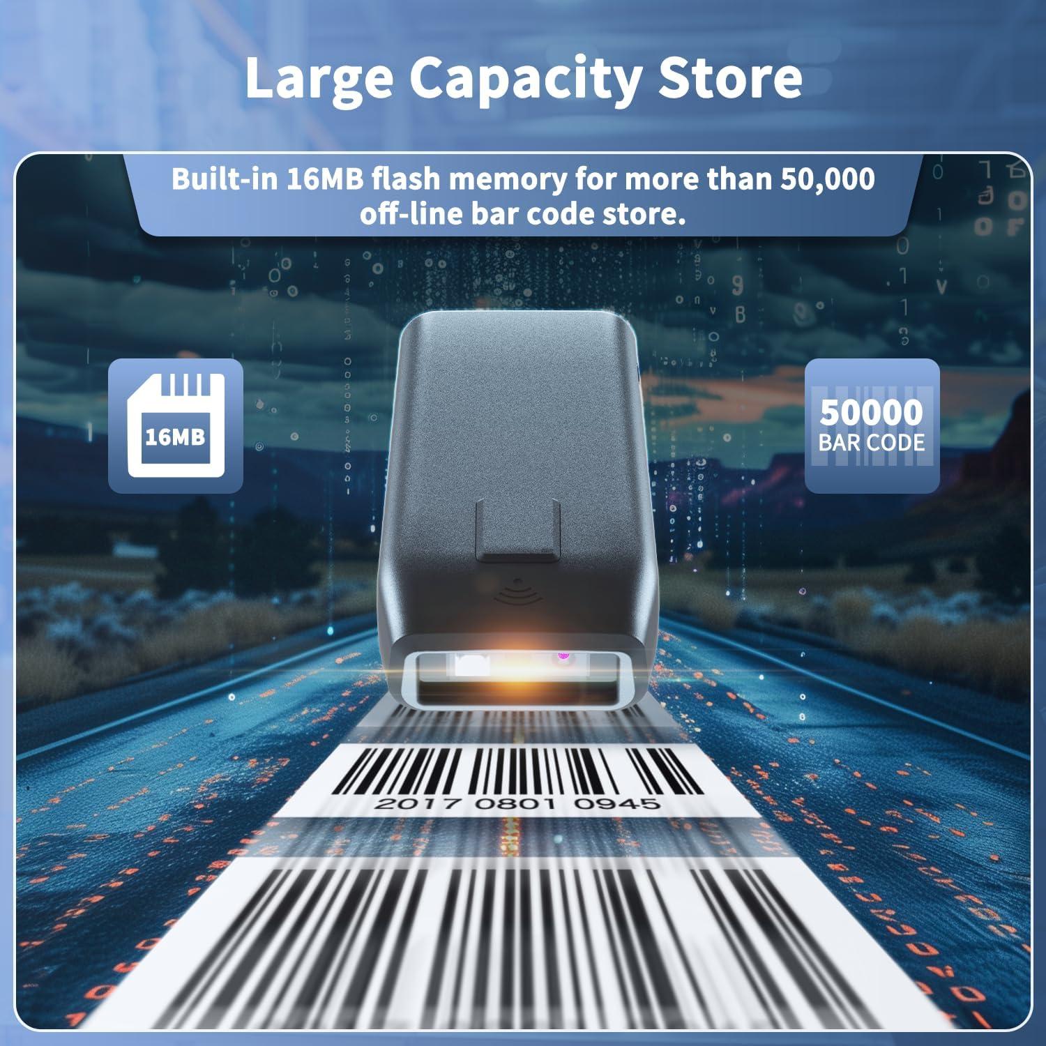 Escáner de Código de Barras Inalámbrico NetumScan 1D 2D Mini