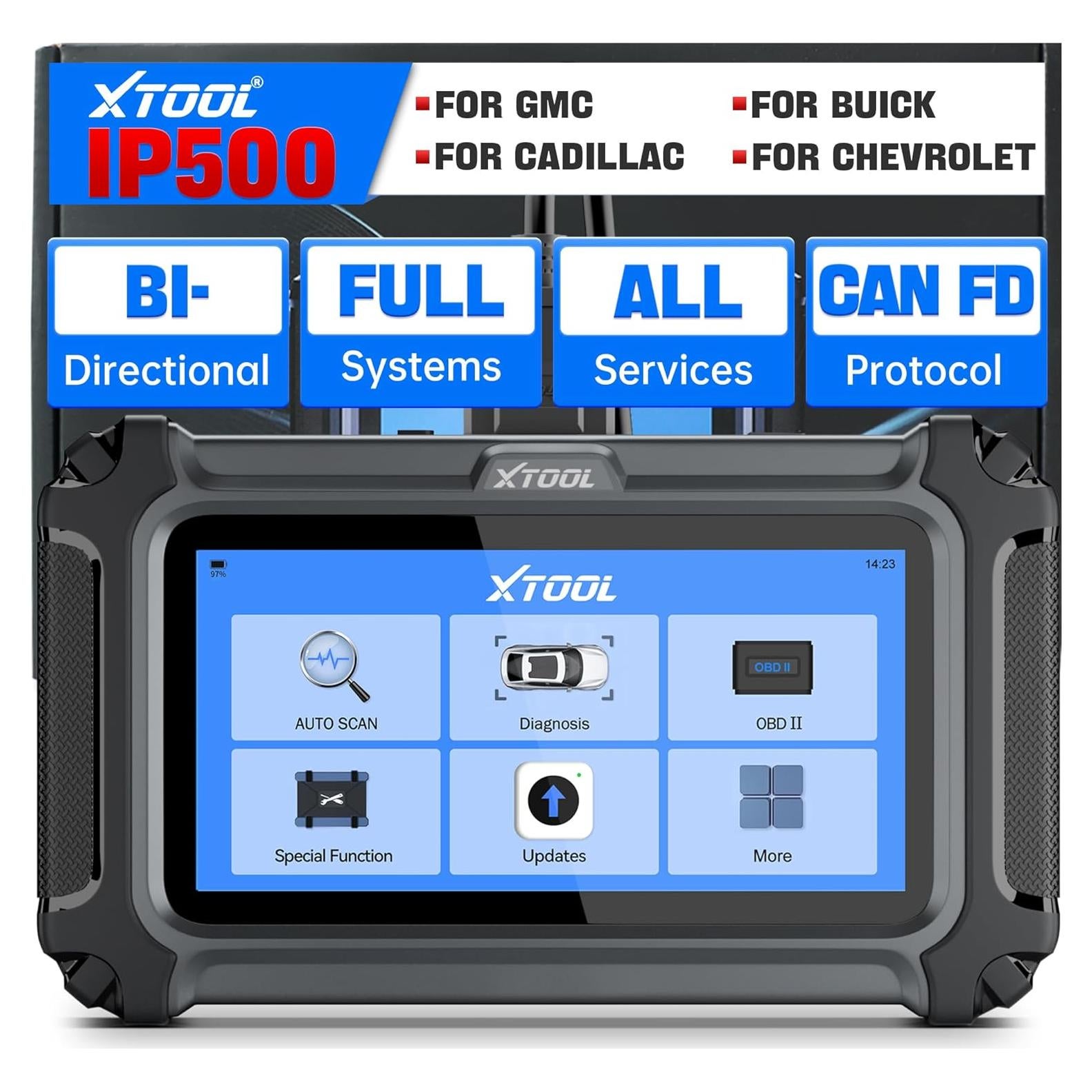 Escáner OBD2 XTOOL IP500 para GM - Diagnóstico Completo y Bidireccional