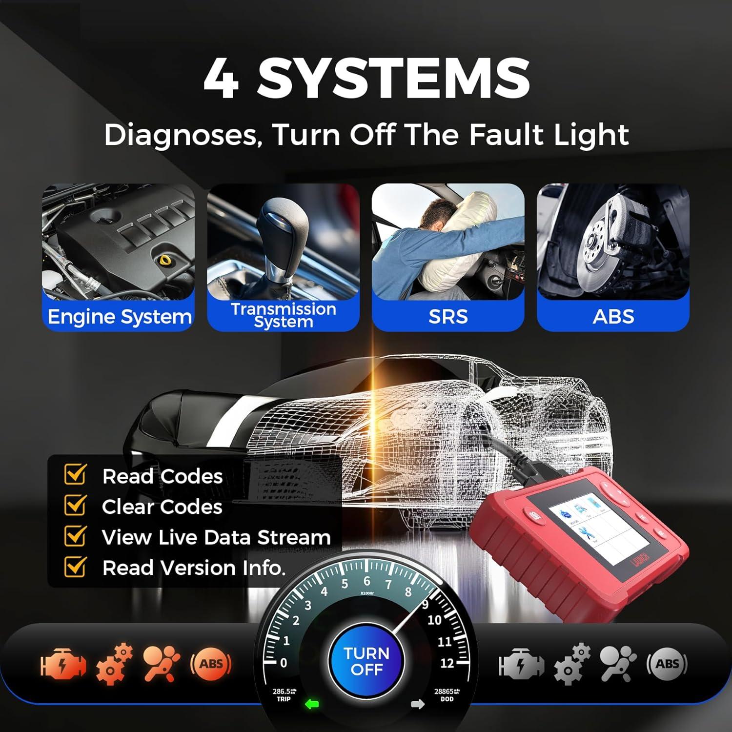 Lector de Códigos Automotriz LAUNCH Creader VII+ OBD2