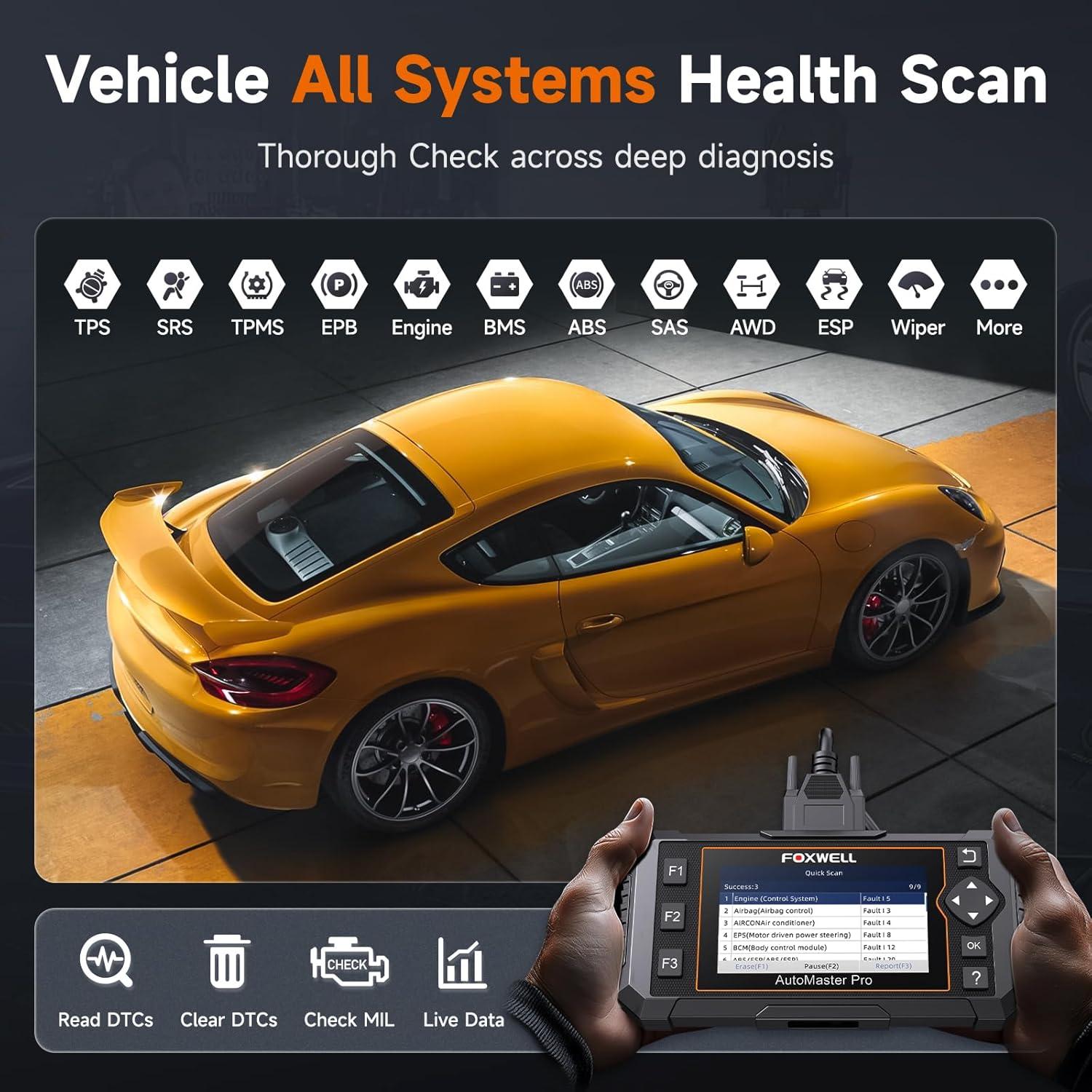 Escáner OBD2 FOXWELL NT624 Elite con 8 Funciones Avanzadas