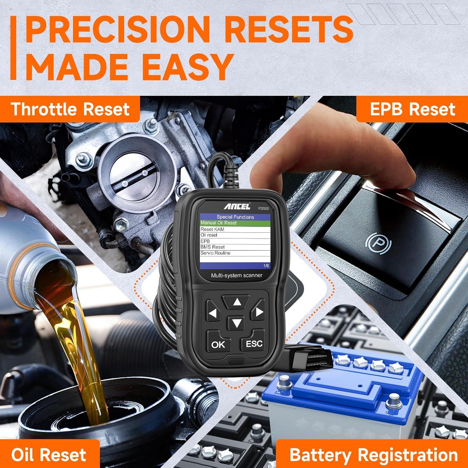 Escáner OBD2 ANCEL FD500 para Ford Lincoln - Diagnóstico completo