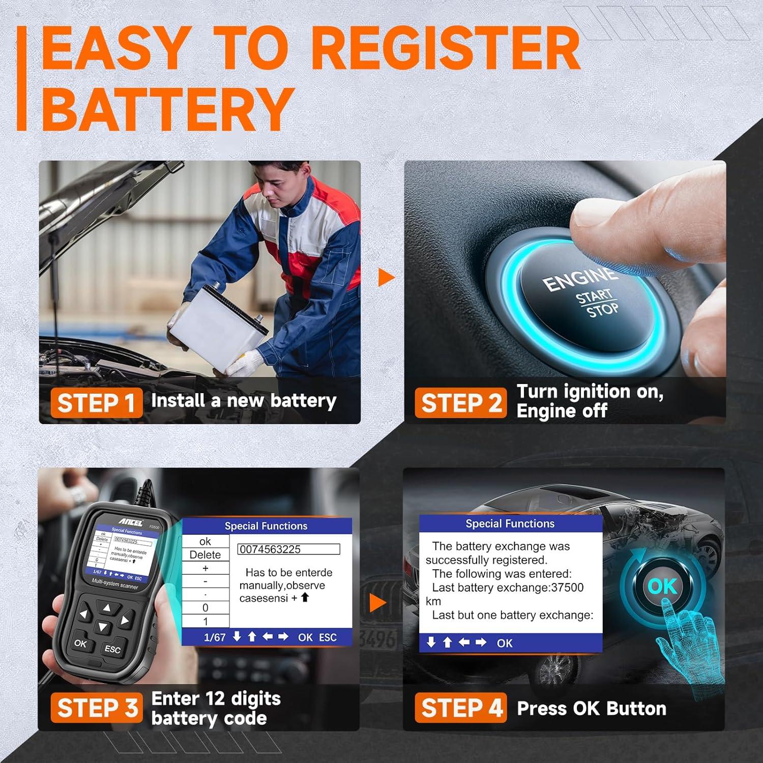 Escáner OBD2 ANCEL FD500 para Ford Lincoln - Diagnóstico completo