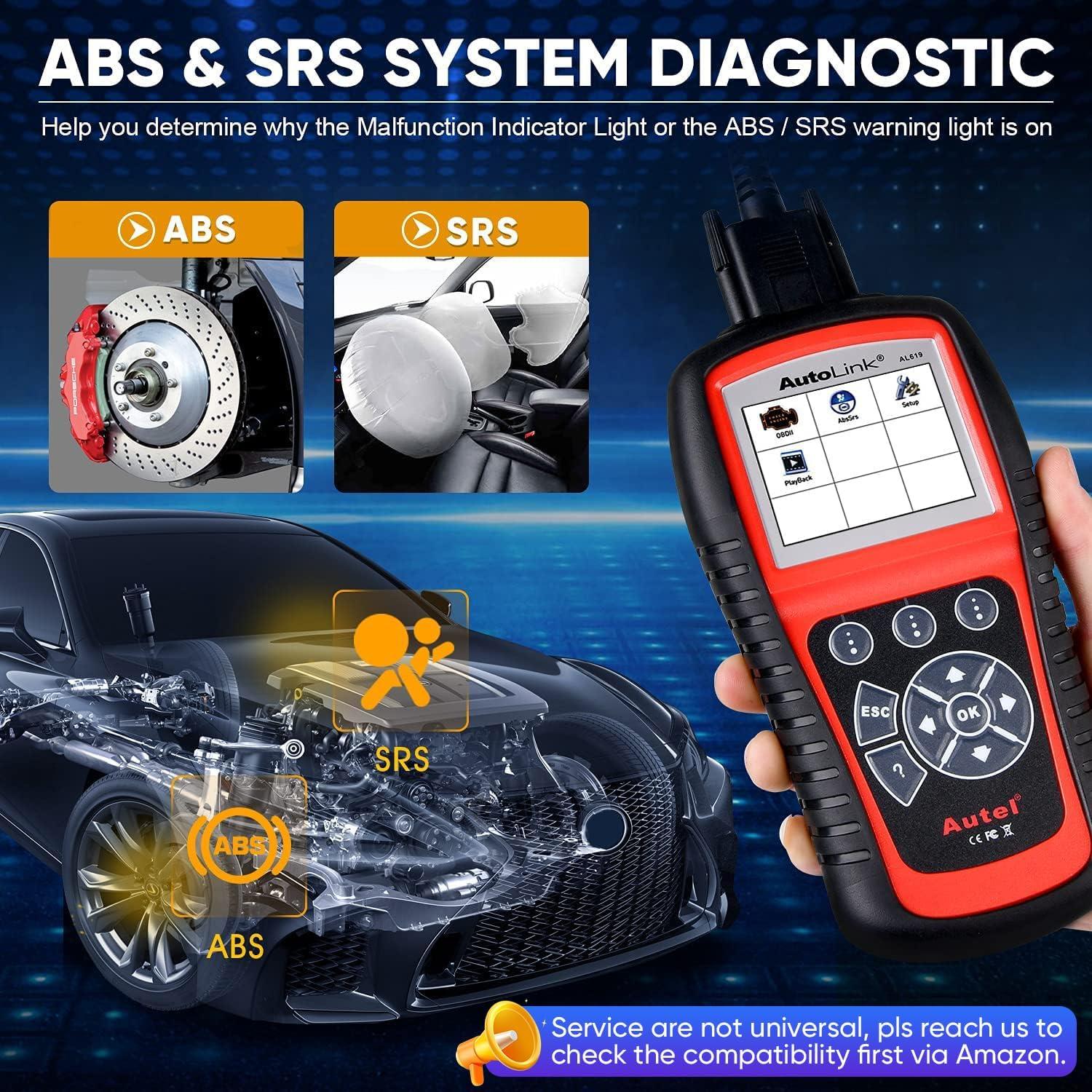 Escáner de Diagnóstico OBD2 Autel AL619 - ABS SRS 10 Modos