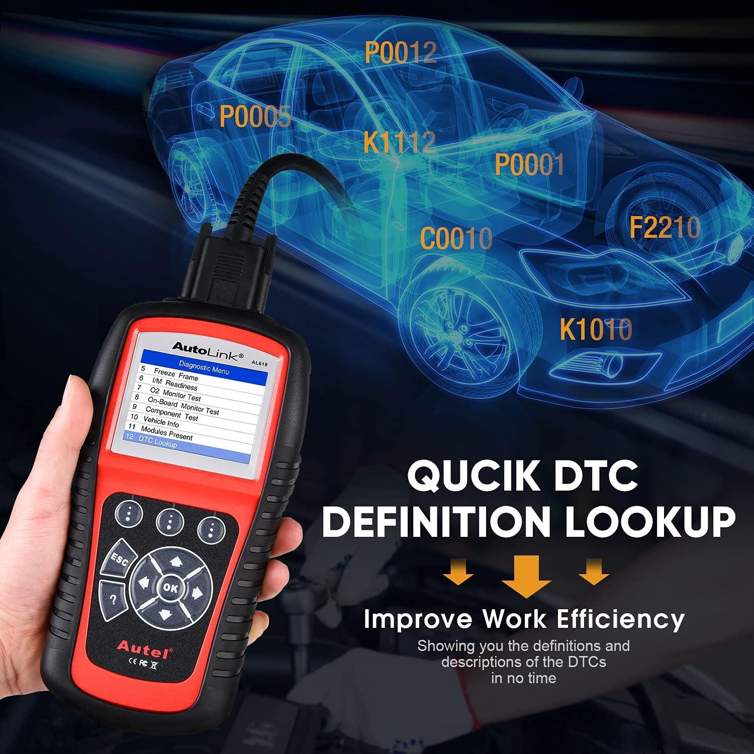Escáner de Diagnóstico OBD2 Autel AL619 - ABS SRS 10 Modos