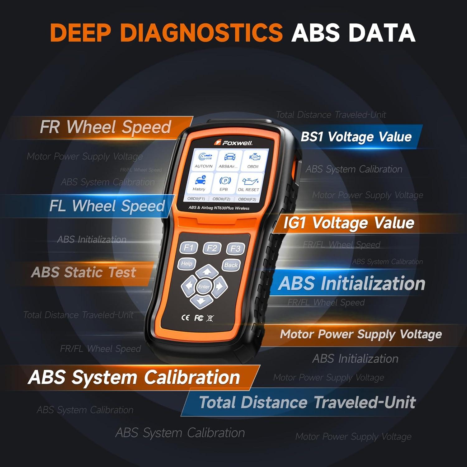 Escáner OBD2 FOXWELL NT630 Plus con ABS y SRS