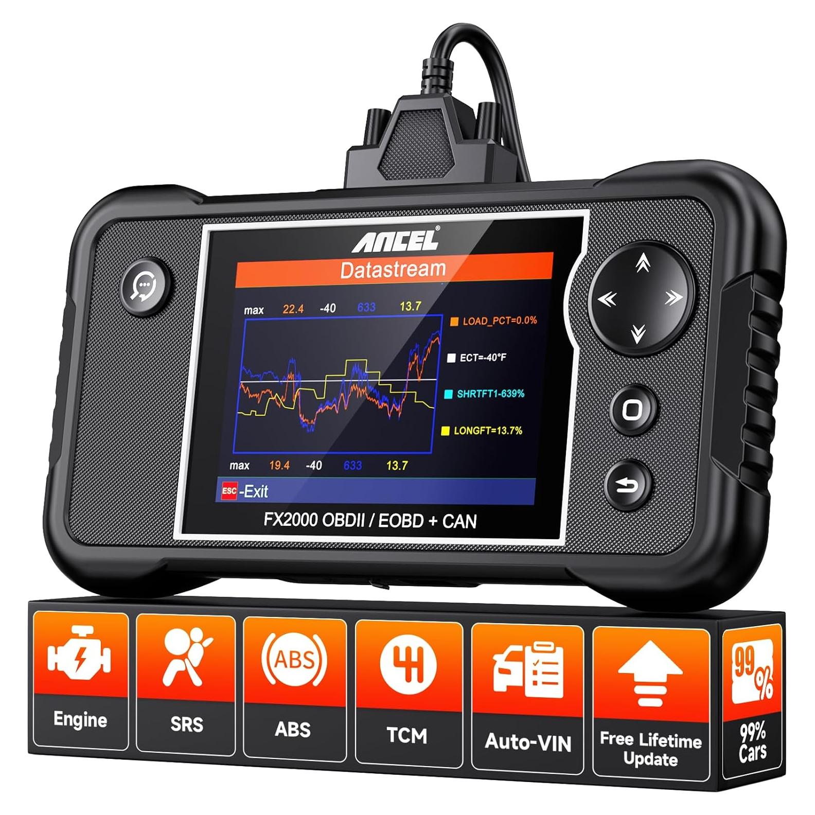 Escáner OBD2 ANCEL FX2000-US Diagnóstico Automotriz ABS SRS