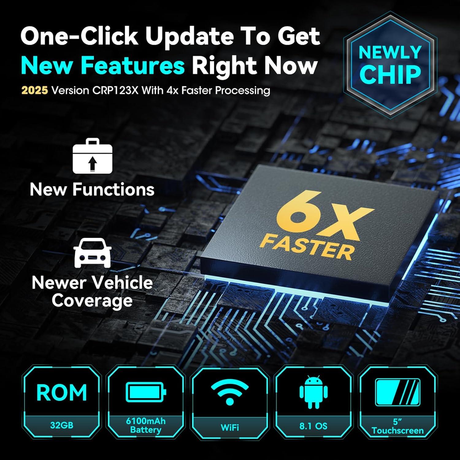 Escáner OBD2 LAUNCH CRP123X Elite, Diagnóstico Multi Sistema 2025