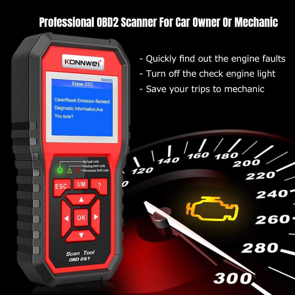 Escáner OBD2 KONNWEI KW850 Profesional para Autos 12V