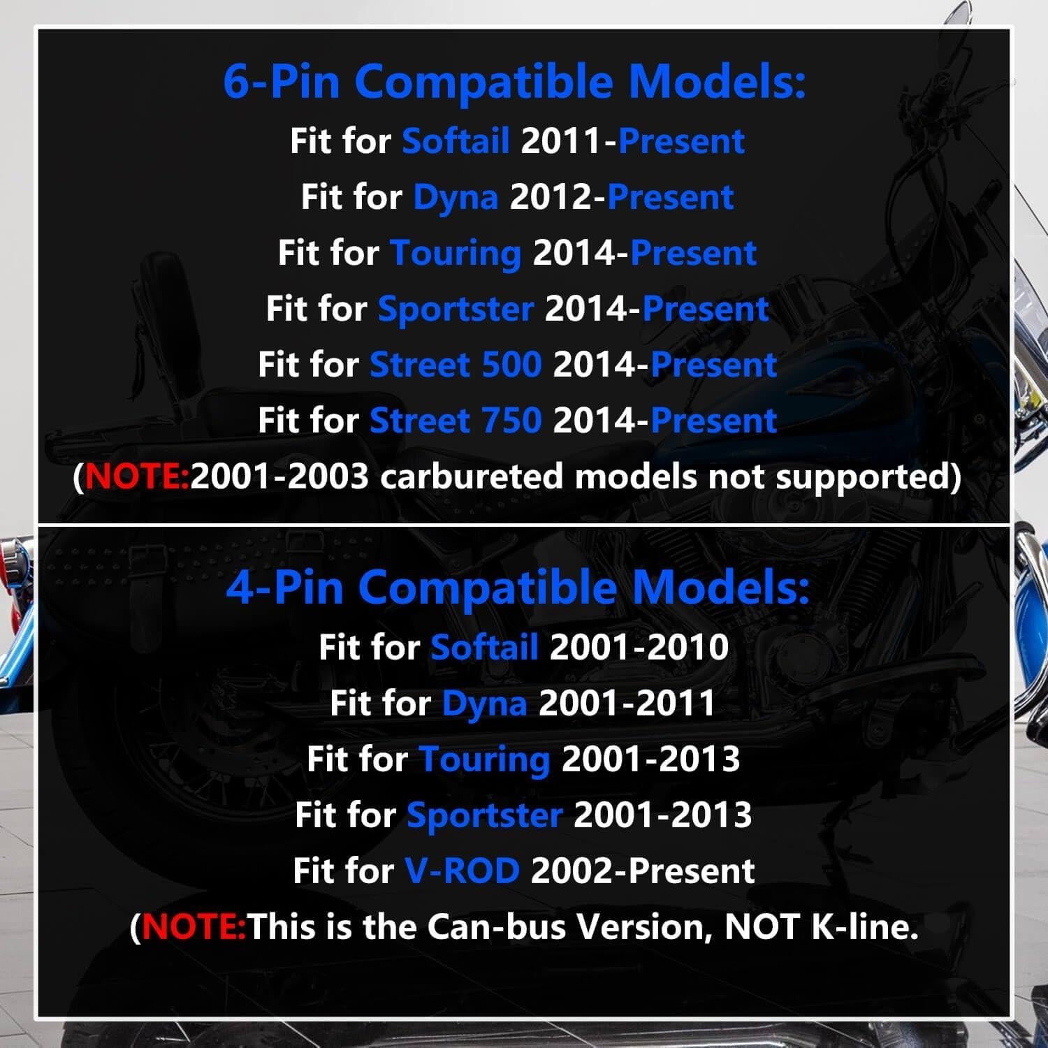 Cable Adaptador OBD2 para Harley Davidson 4Pin y 6Pin 30.48cm