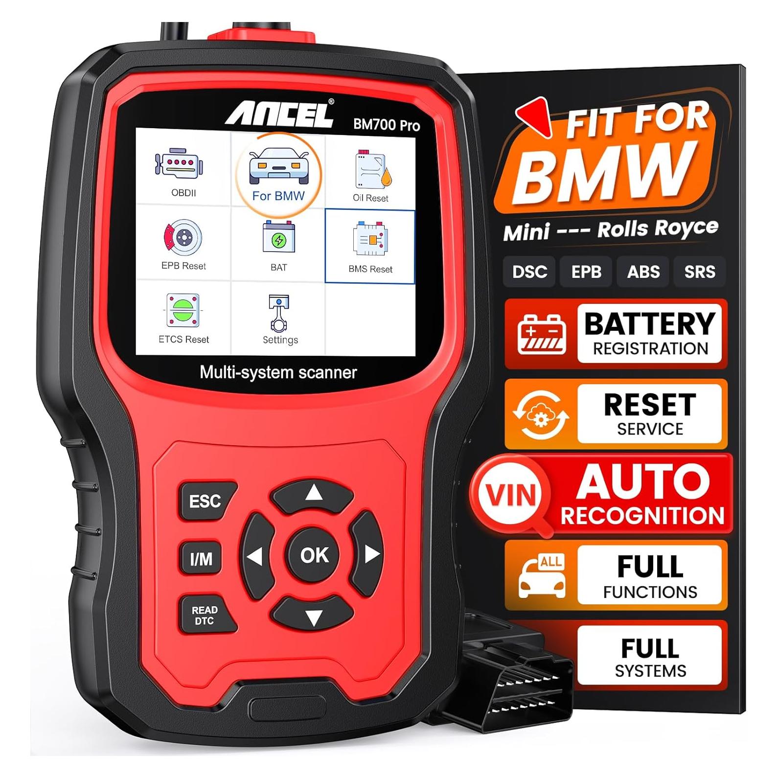 Escáner OBD2 ANCEL BM700 PRO para BMW y Mini - Diagnóstico Completo