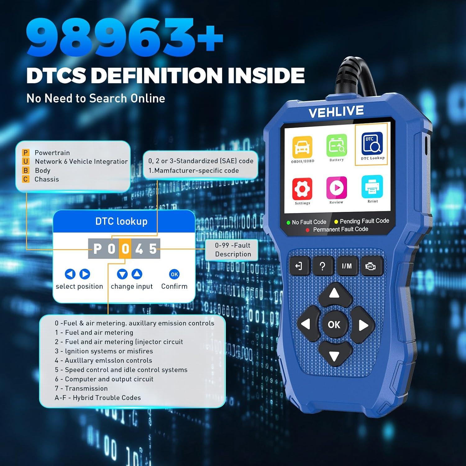 Escáner OBD2 para Motocicleta VEHLIVE V880 MOTO 2025