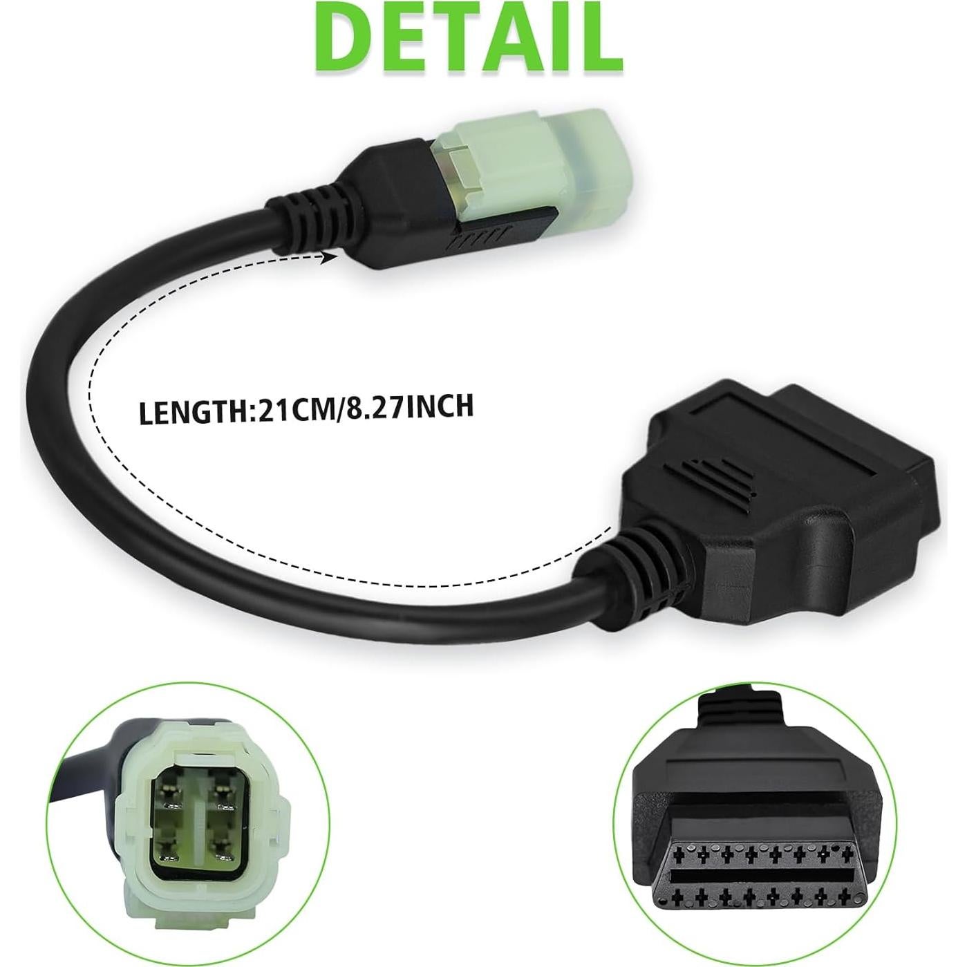 Adaptador OBD2 Honda 4pin a 16pin para Motocicletas 2017+