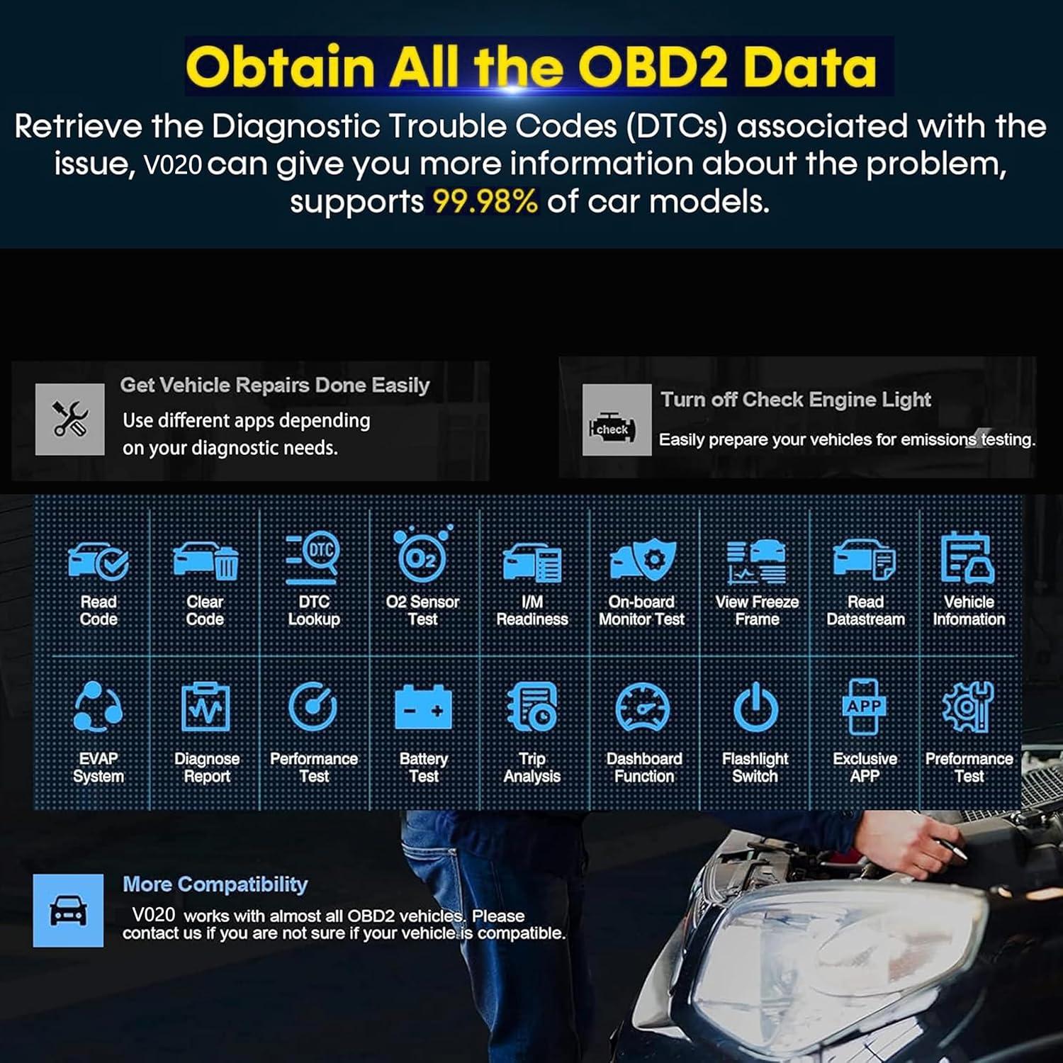 Escáner OBD2 Bluetooth Genérico - Herramienta de Diagnóstico Automático