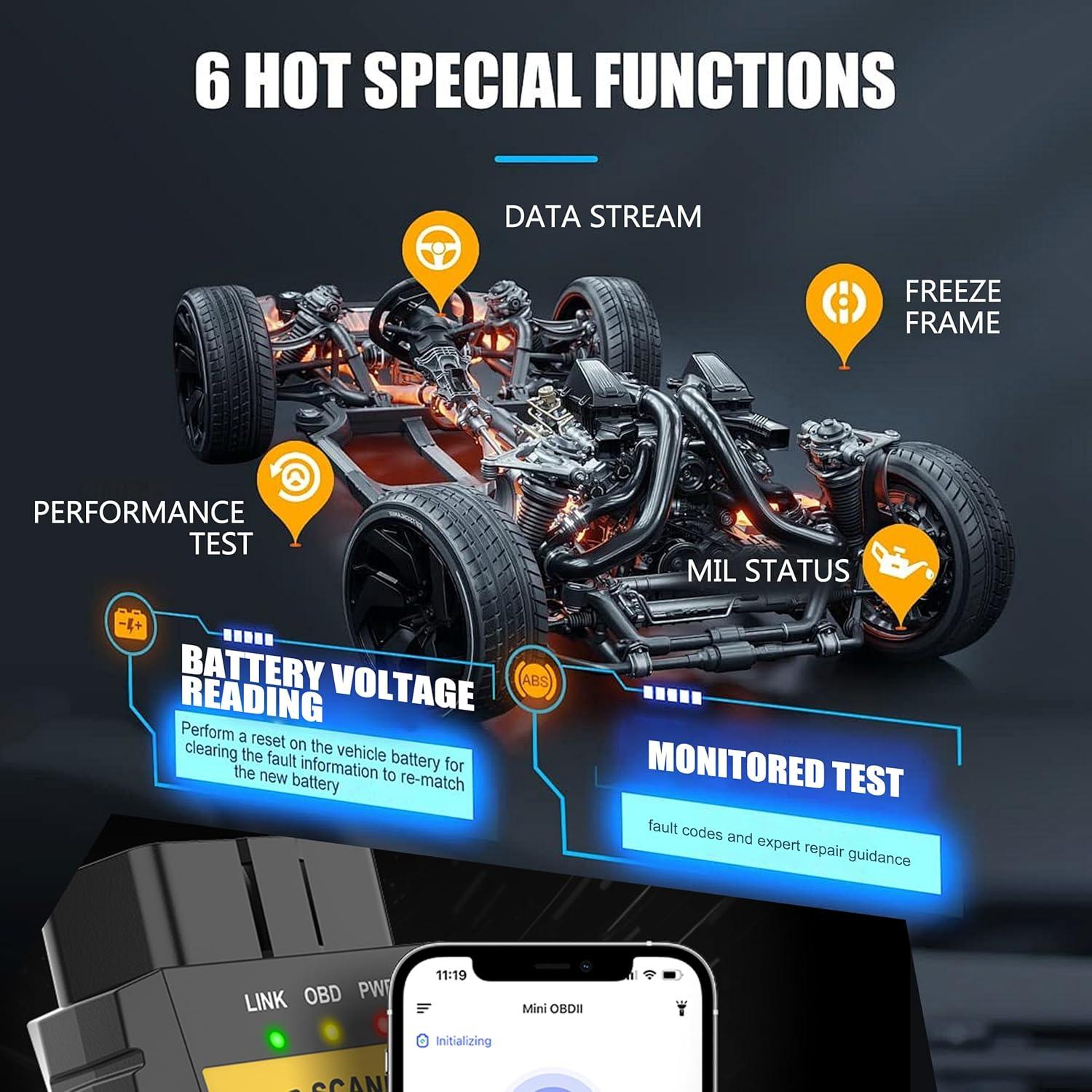 Escáner OBD2 Bluetooth Genérico - Herramienta de Diagnóstico Automático
