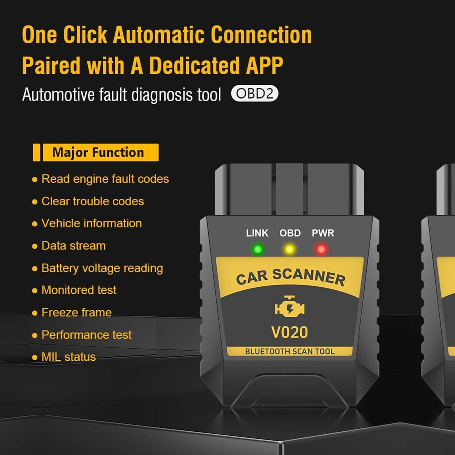 Escáner OBD2 Bluetooth Genérico - Herramienta de Diagnóstico Automático