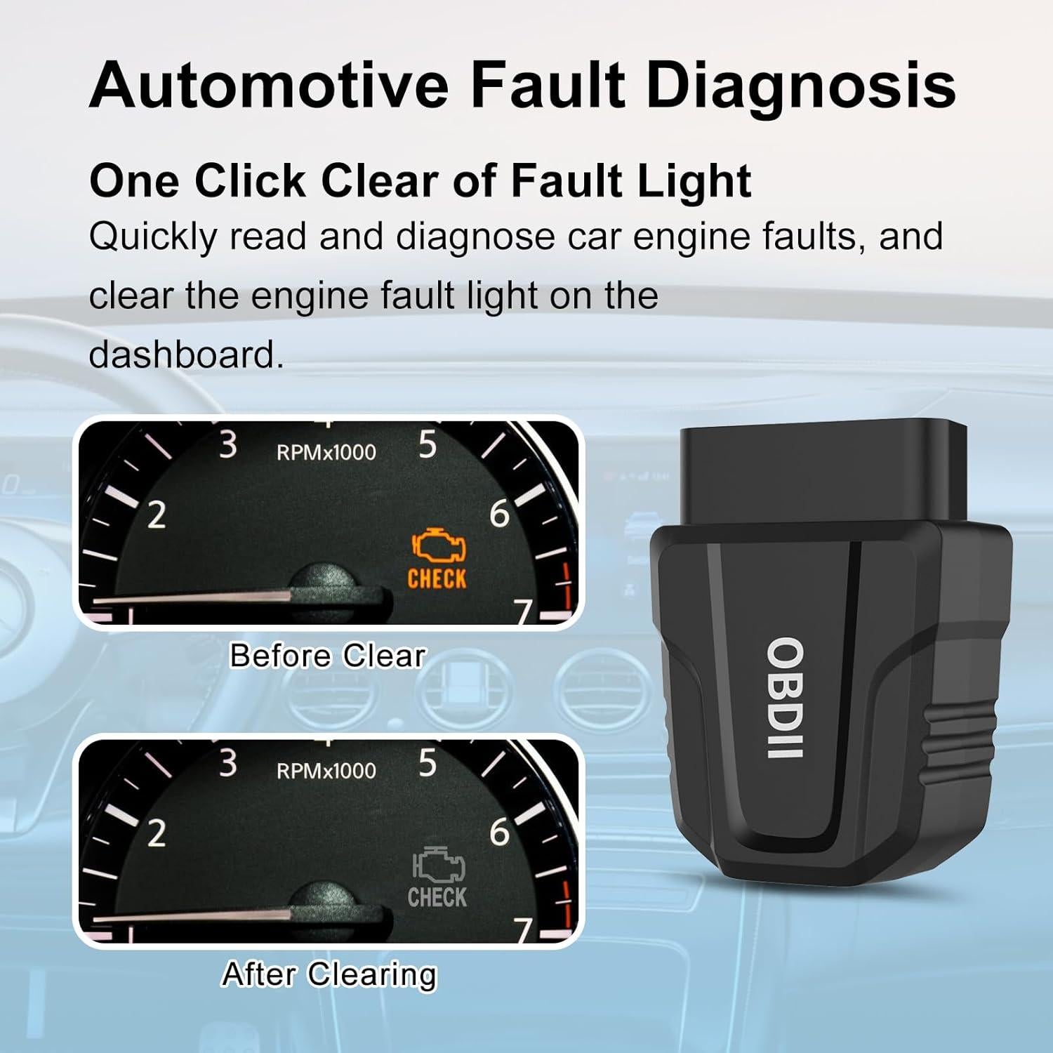 Escáner OBD2 Bluetooth Shalapovar V011 para Autos y Camiones