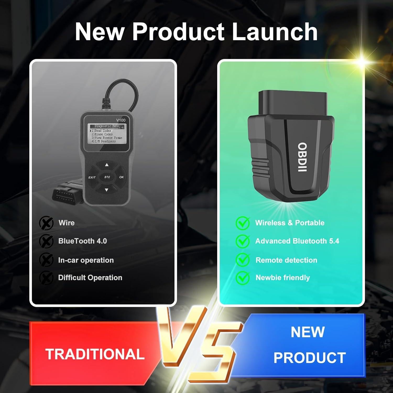 Escáner OBD2 Bluetooth Shalapovar V011 para Autos y Camiones