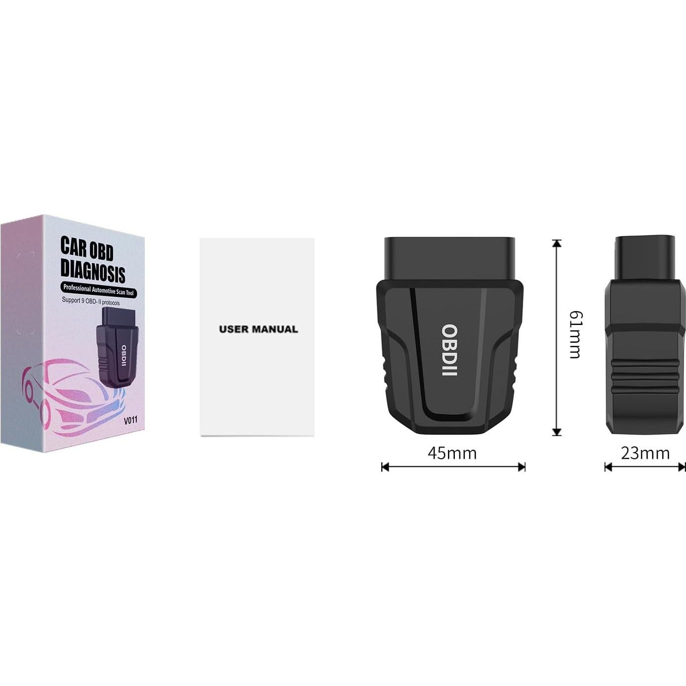 Escáner OBD2 Bluetooth Shalapovar V011 para Autos y Camiones