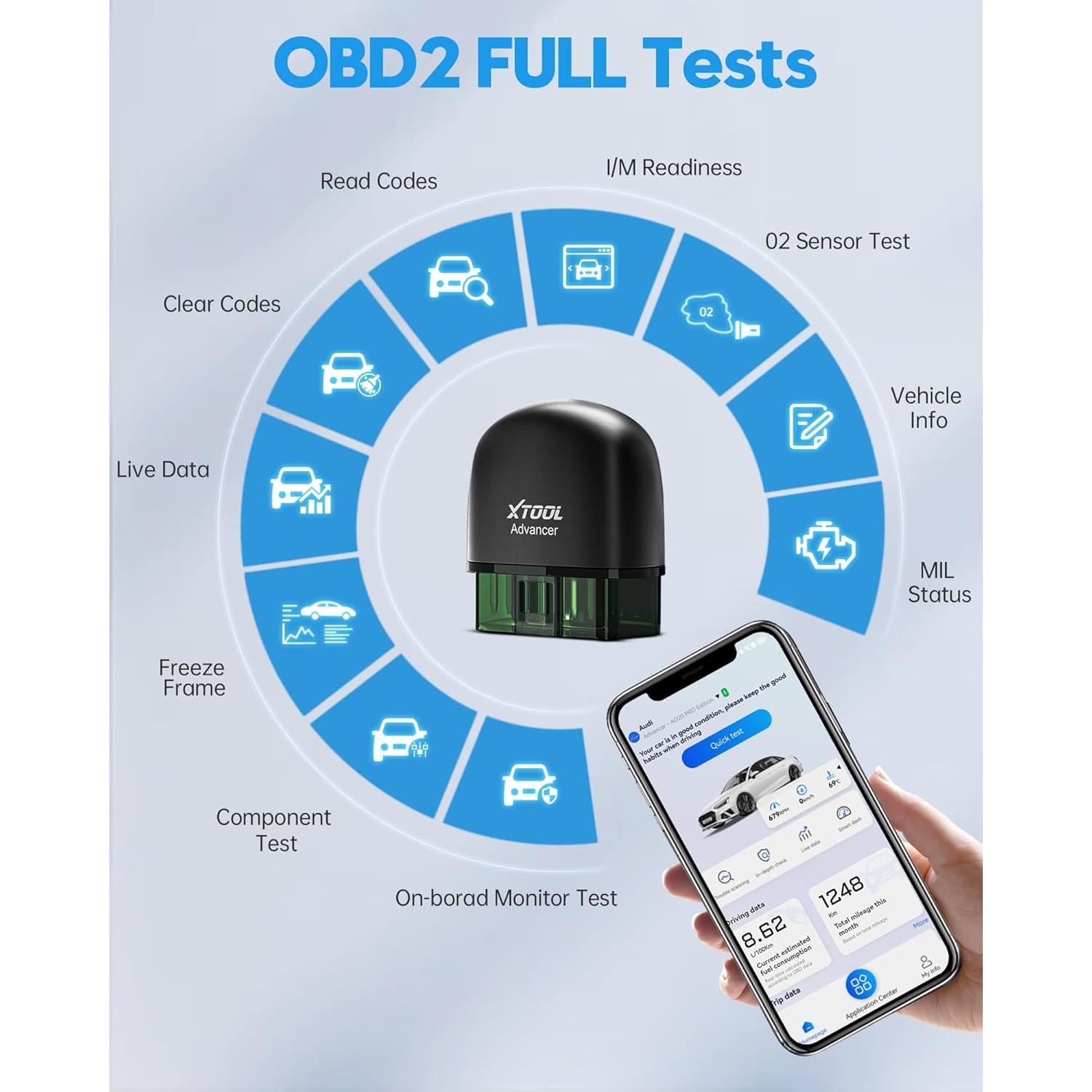 Escáner OBD2 XTOOL AD20 Pro - Diagnóstico Completo 2025